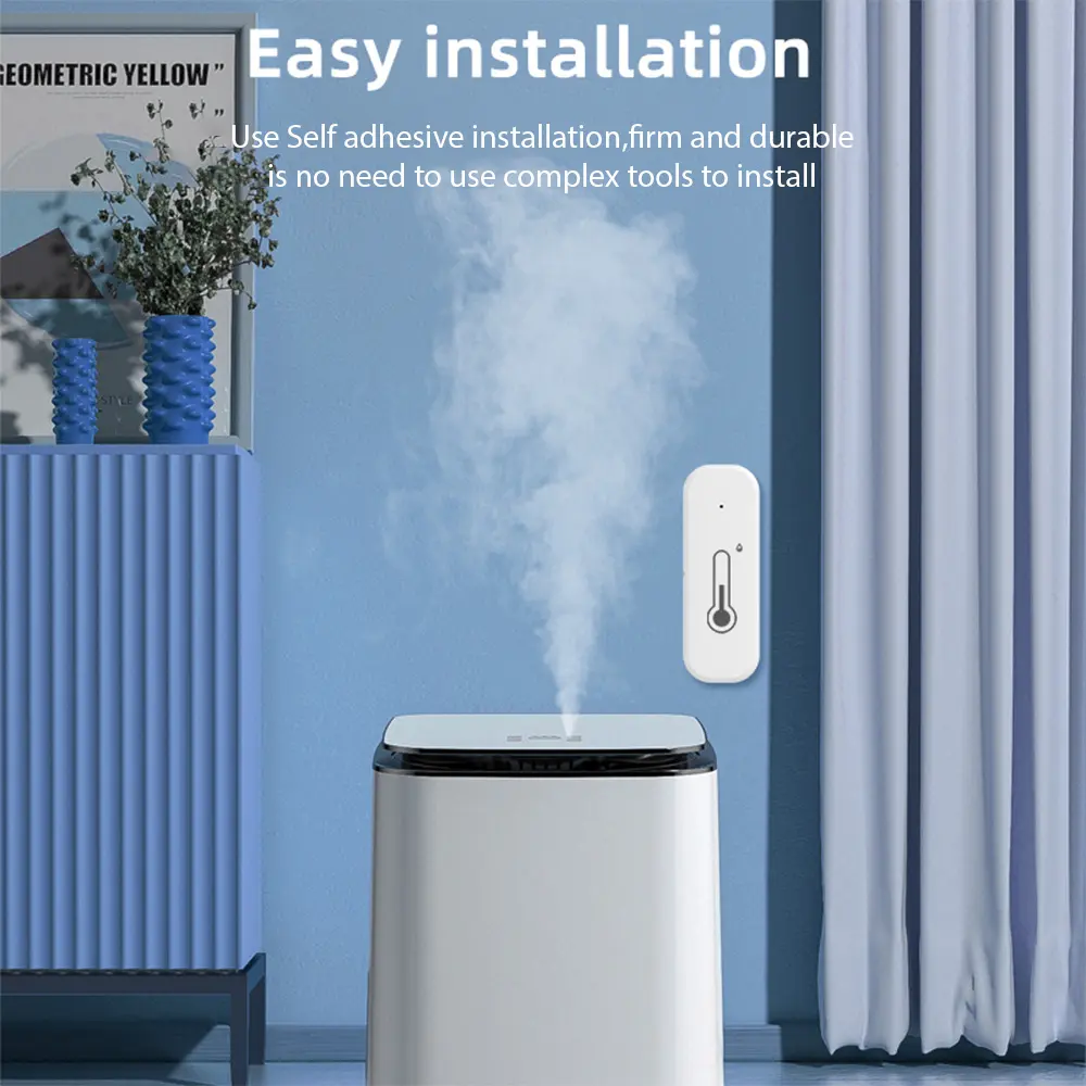 3 Pack WiFi Temperature Humidity Sensor  APP Smart Control Mobile Sharing Device  Device Smart Temperature and Humidity Monitor