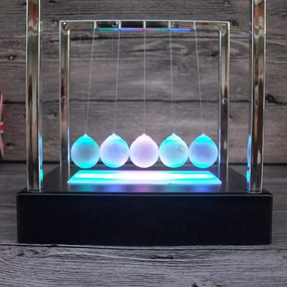 Newtons  LED Light Up Newtons Science Kids Toys Balance Balls Desk Toys Home and  Decor   Decor