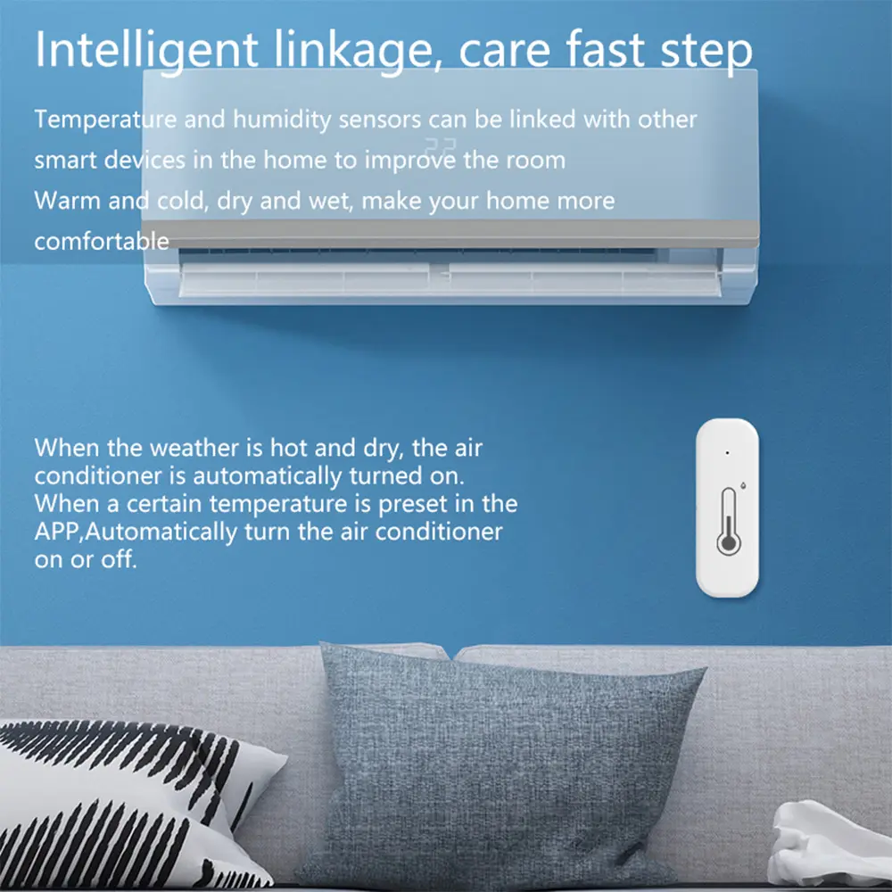 3 Pack WiFi Temperature Humidity Sensor  APP Smart Control Mobile Sharing Device  Device Smart Temperature and Humidity Monitor