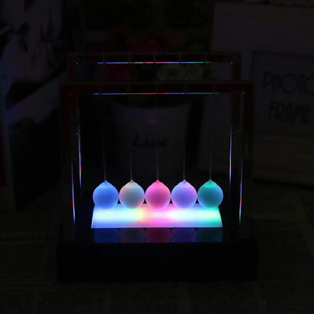 Newtons  LED Light Up Newtons Science Kids Toys Balance Balls Desk Toys Home and  Decor   Decor