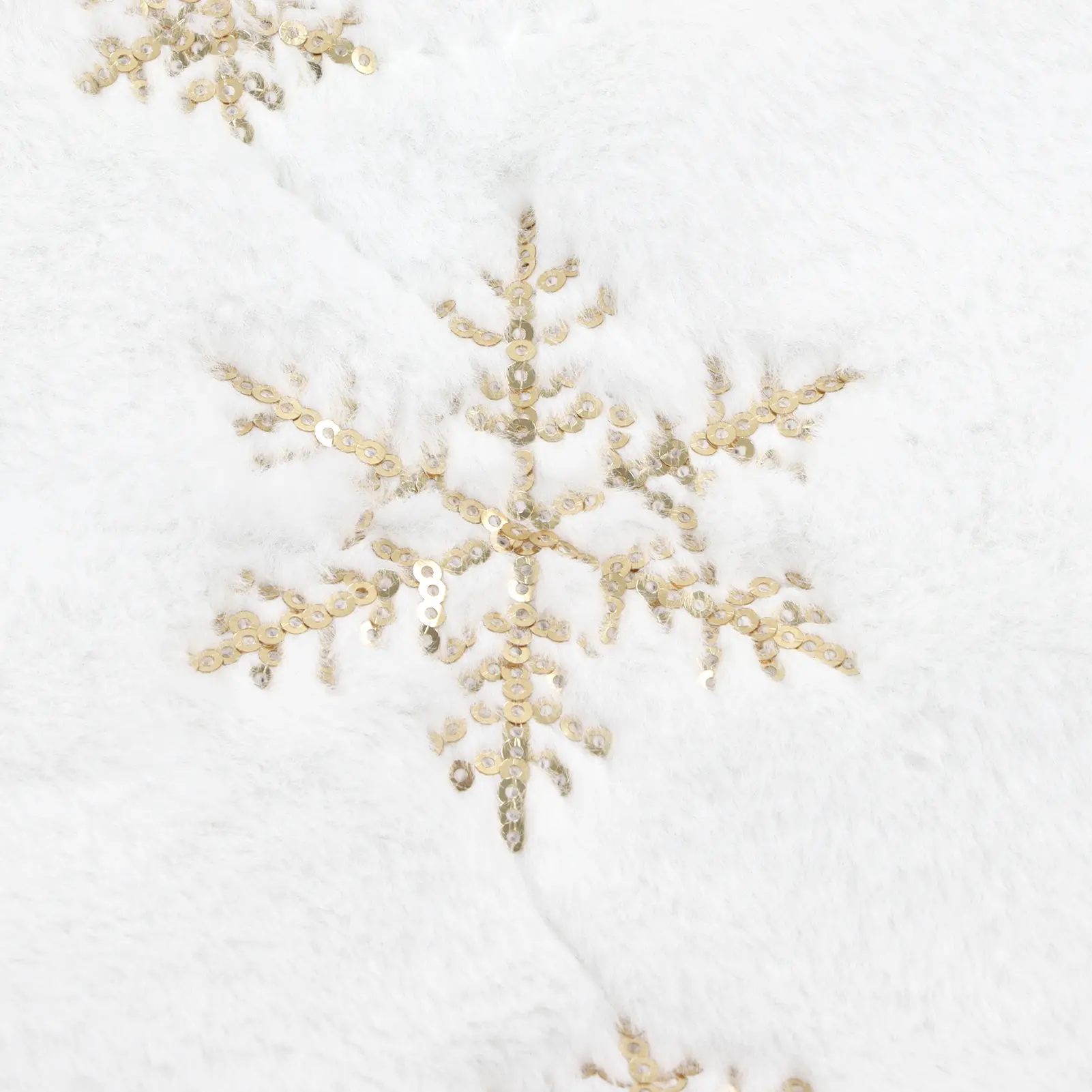 35.4in Christmas Tree Skirt Round Shape Soft Comfortable White Christmas Tree Stand Mat for Home Store Christmas Tree Decoration