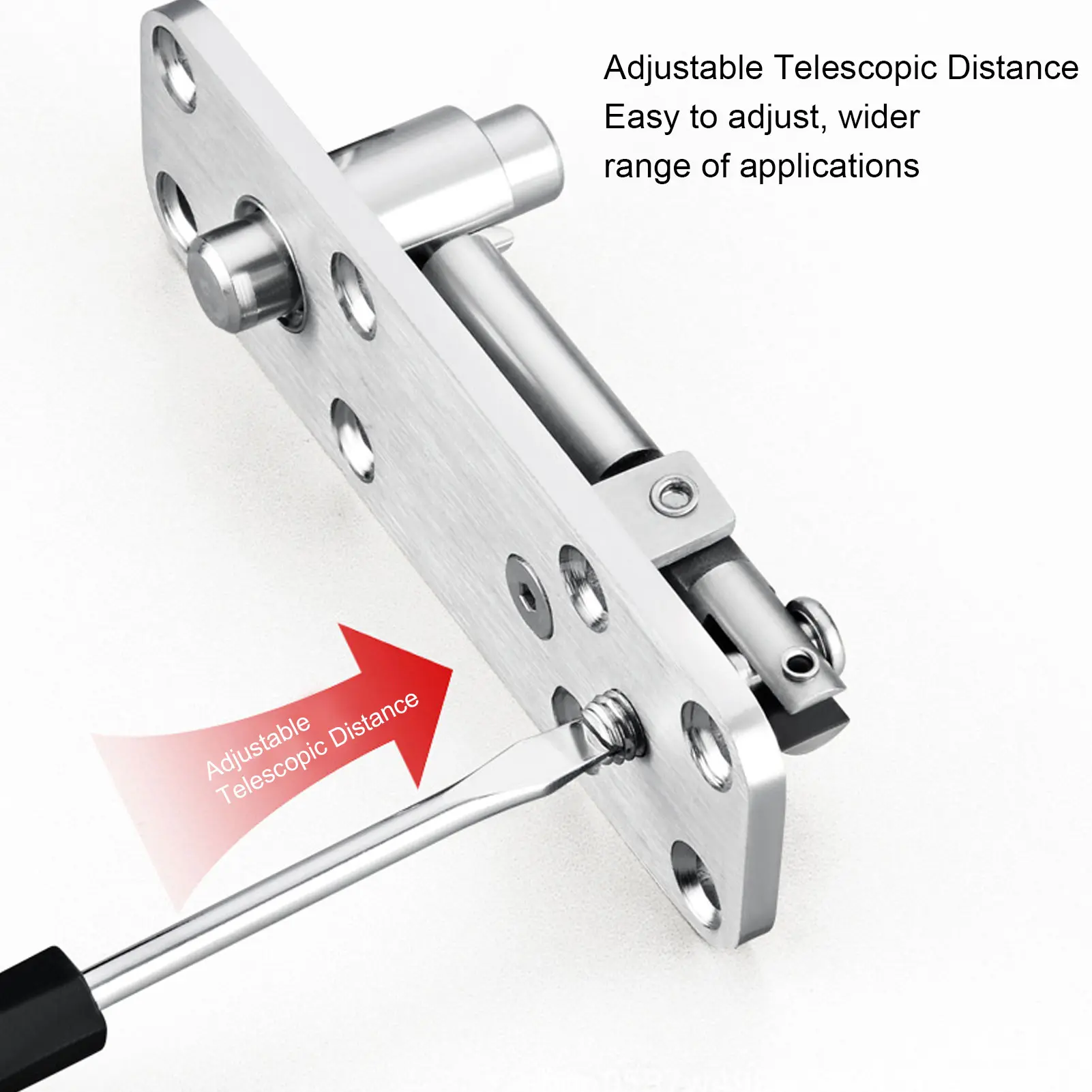 Heavy Duty Pivot Hinge Brushed Texture 180 Degree Rotating Hinge Thickened Design 600LBS Load Bearing for Aluminum Frame Doors