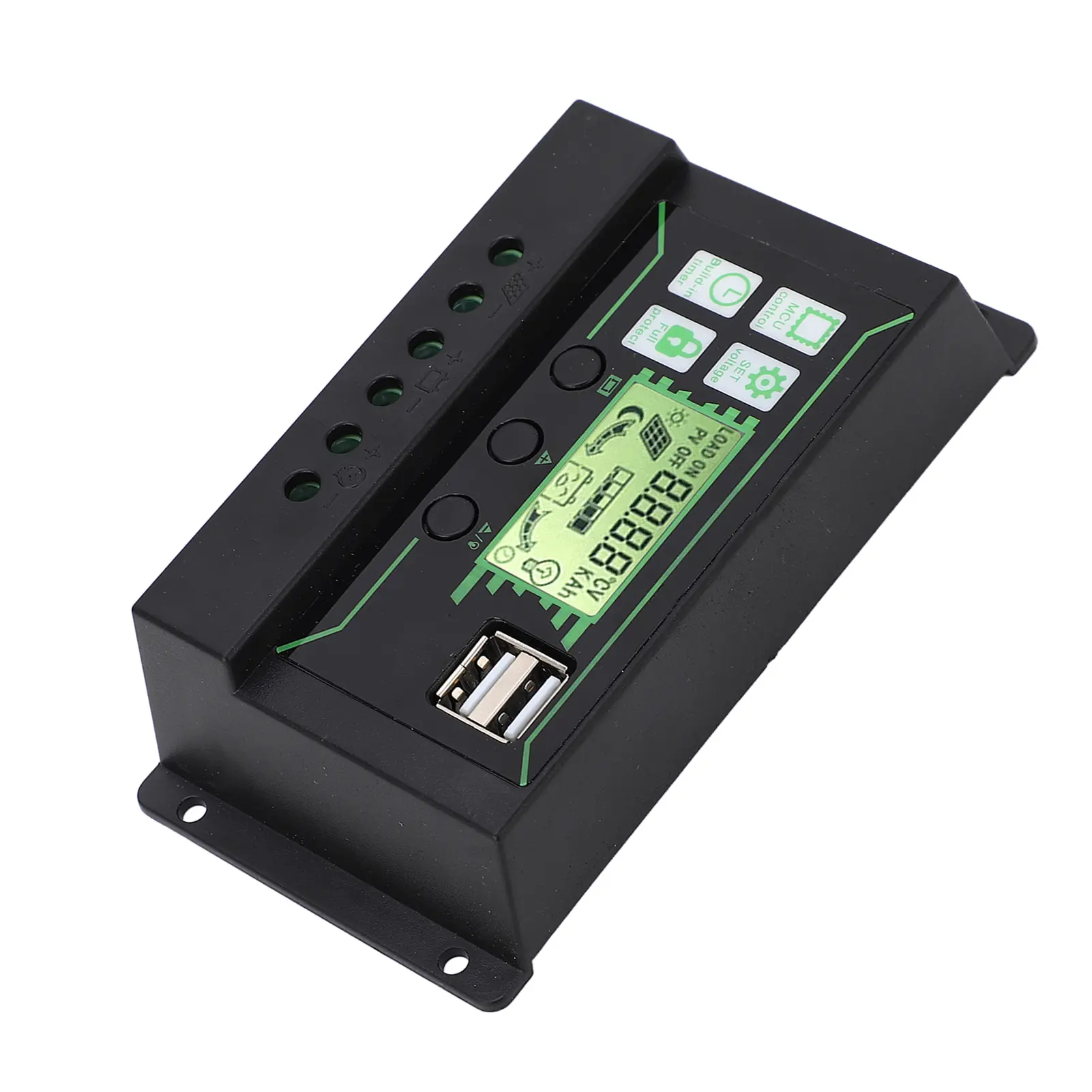 PWM Solar  Controller Solar  Controller 20A 2 USB Output PWM Control 3 Stage Charging Solar Panel Regulator 12V 24V