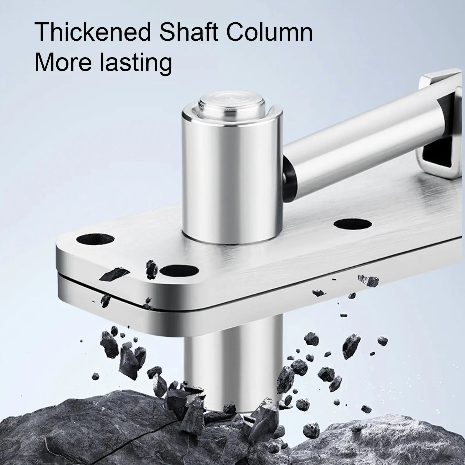 Heavy Duty Pivot Hinge Brushed Texture 180 Degree Rotating Hinge Thickened Design 600LBS Load Bearing for Aluminum Frame Doors