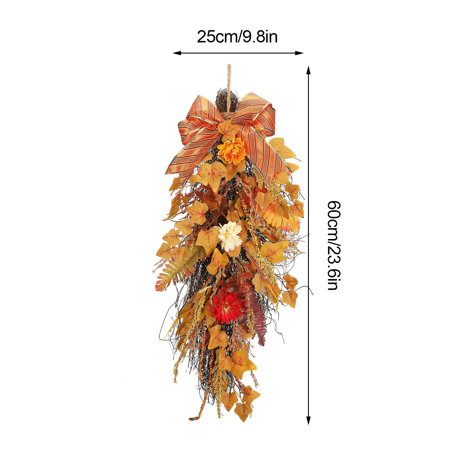 New Simulated Maple Leaf Vine Autumn Decoration Wall Hanging Rattan Plant Garland Halloween Harvest Festival Party Home Decor
