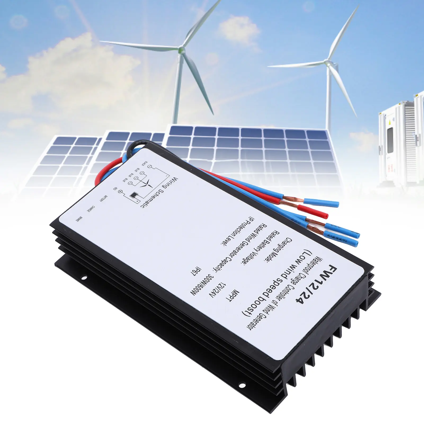 Wind Turbine  Controller  Resistant  Aluminum Case 12V 24V Wind Turbine Generator Controller Regulator for Home