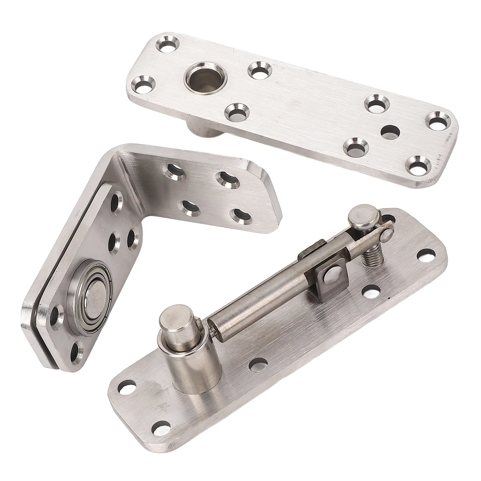Heavy Duty Pivot Hinge Brushed Texture 180 Degree Rotating Hinge Thickened Design 600LBS Load Bearing for Aluminum Frame Doors