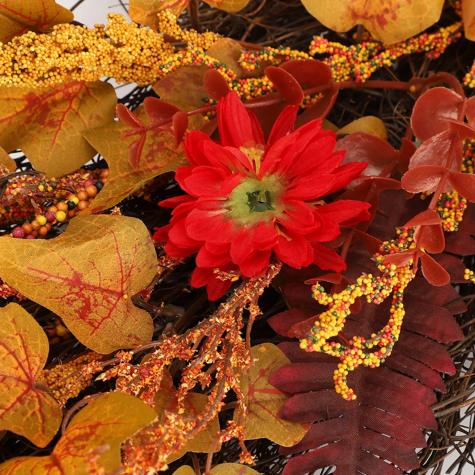 New Simulated Maple Leaf Vine Autumn Decoration Wall Hanging Rattan Plant Garland Halloween Harvest Festival Party Home Decor
