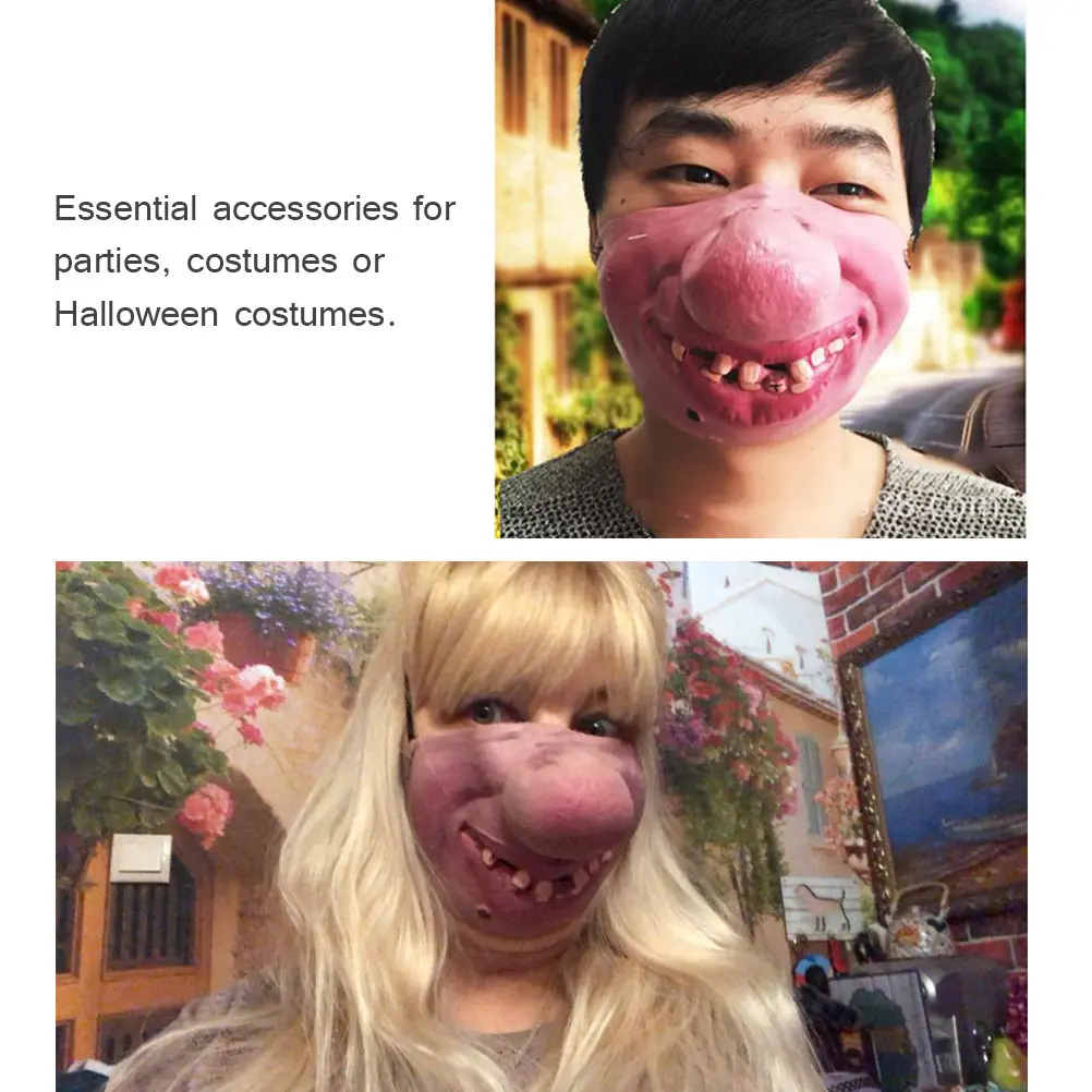 Funny Adult Party Mask Latex Clown Cosplay Half Face Horrible Masks Halloween Party Decor Latex Clown Half Face Masks