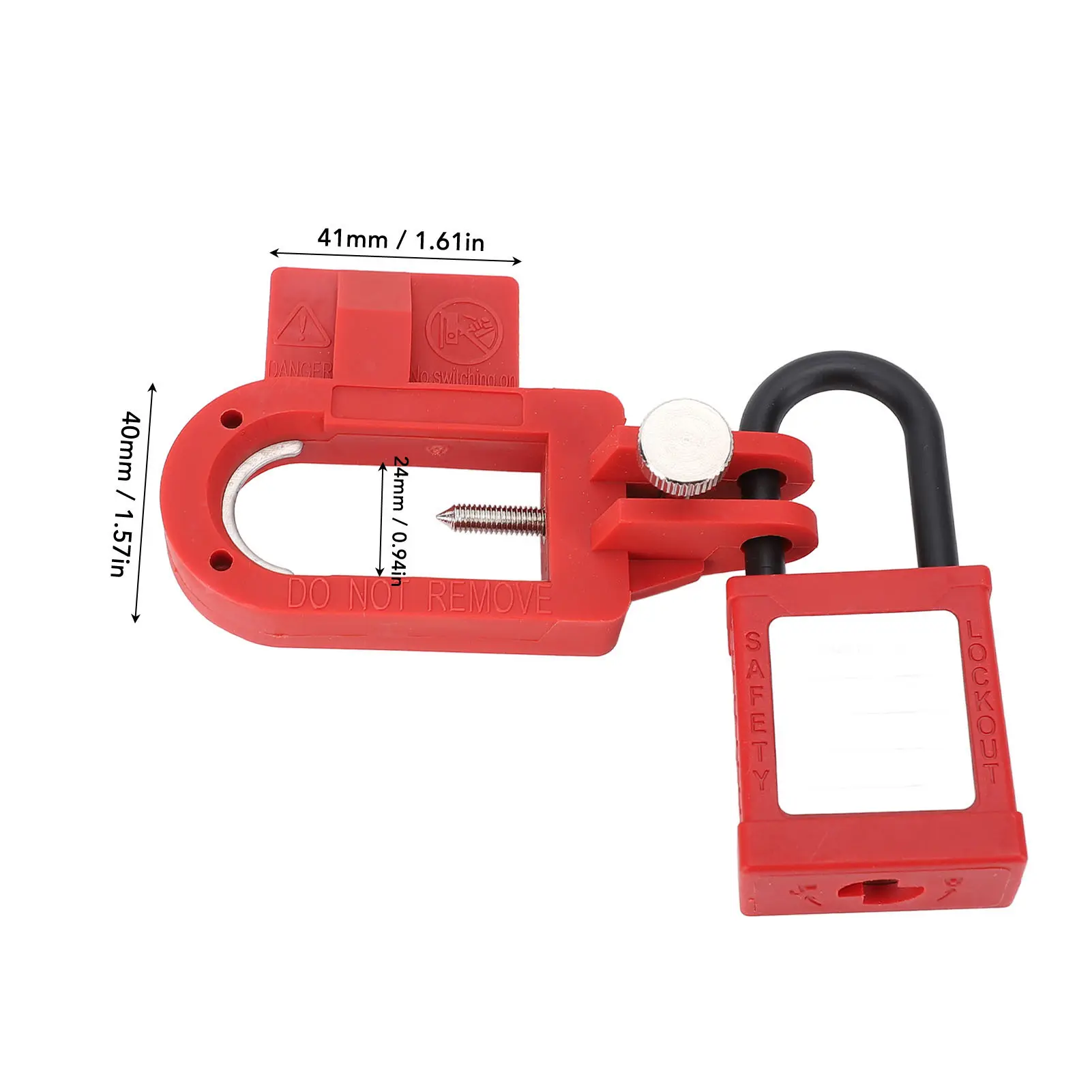 Circuit Breaker Lockout Device Miniature Circuit Breaker Lock Plastic Casing U Type Circuit Breaker Lockout Device with 2 Keys