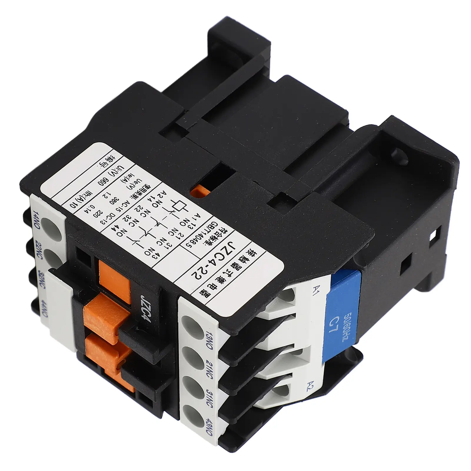 2 Poles AC Contactor 3 Phase 2NO 2NC Electric Contactor Intermediate Relay for Power Distribution 3 Phase AC Contactor