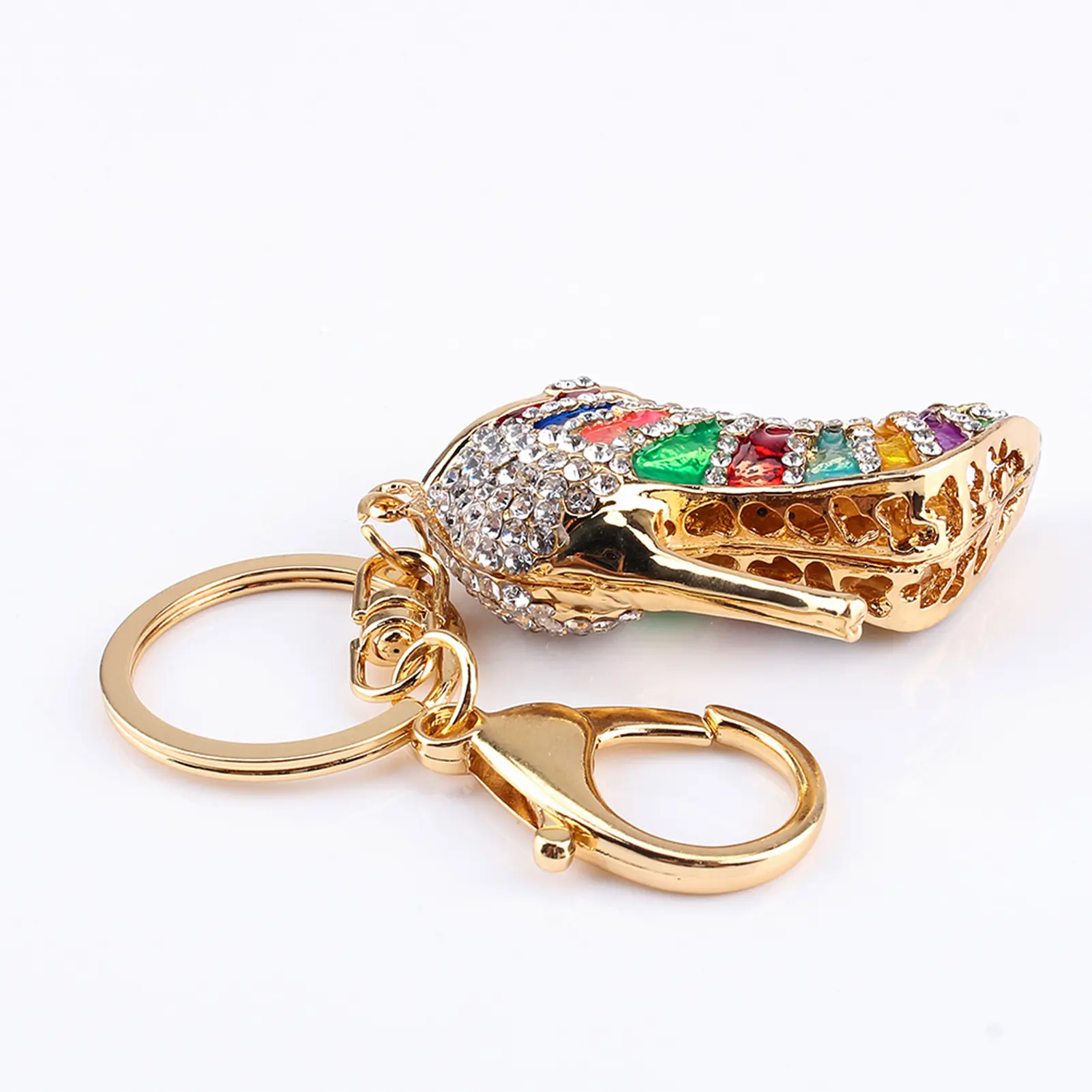Charm Pendant Purse Keychain Unique Shape Rhinestone Crystal Keyring Charm Pendant Purse Key Ring Keychain Rhinestone Key Chain