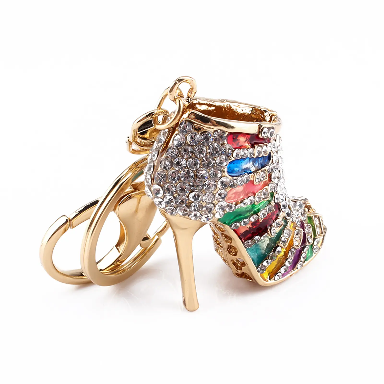 Charm Pendant Purse Keychain Unique Shape Rhinestone Crystal Keyring Charm Pendant Purse Key Ring Keychain Rhinestone Key Chain