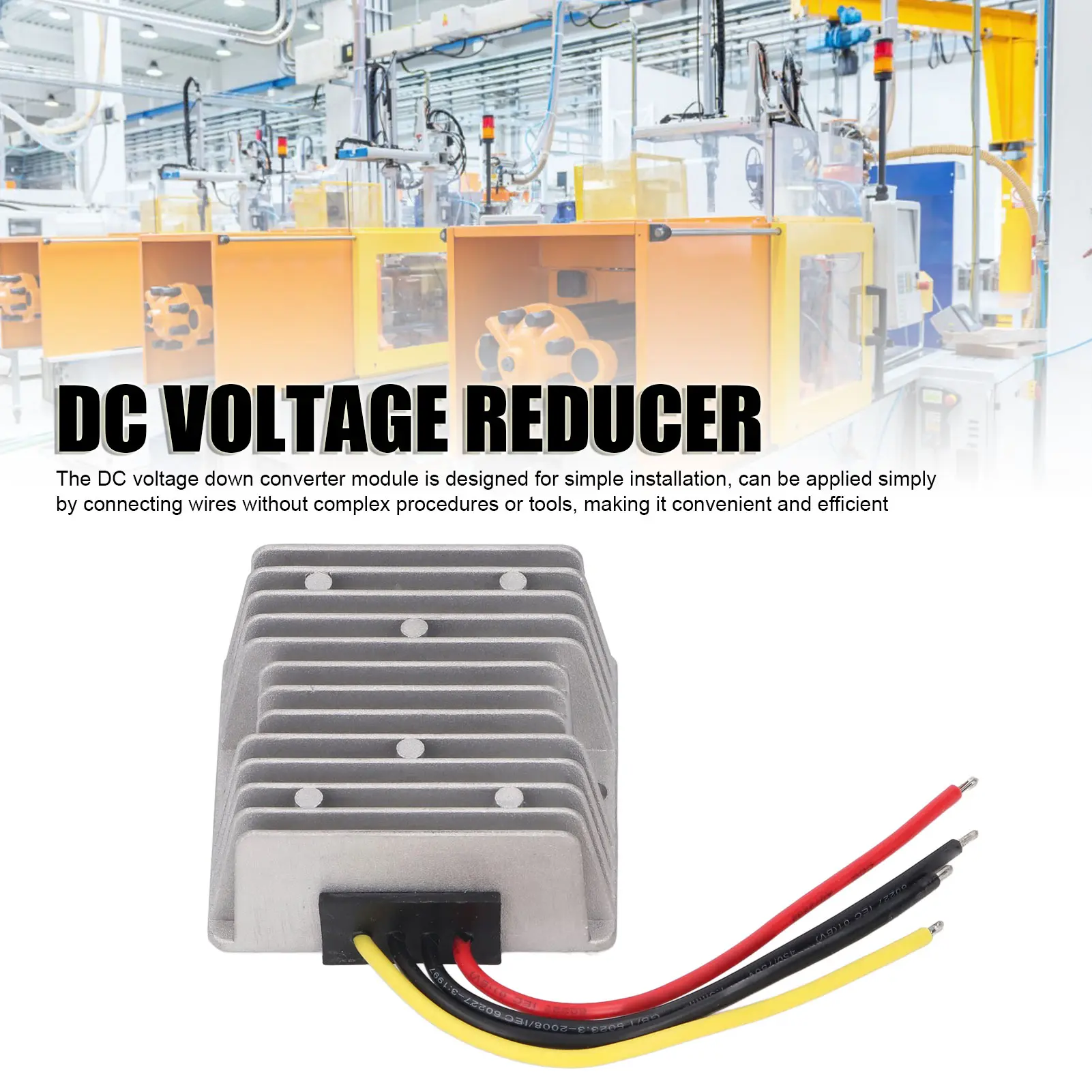 Voltage Reducer Converter 5A 60W Adjustable IP68 Water Proof  Voltage Reducer with Aluminium Case for Electrical Equipment