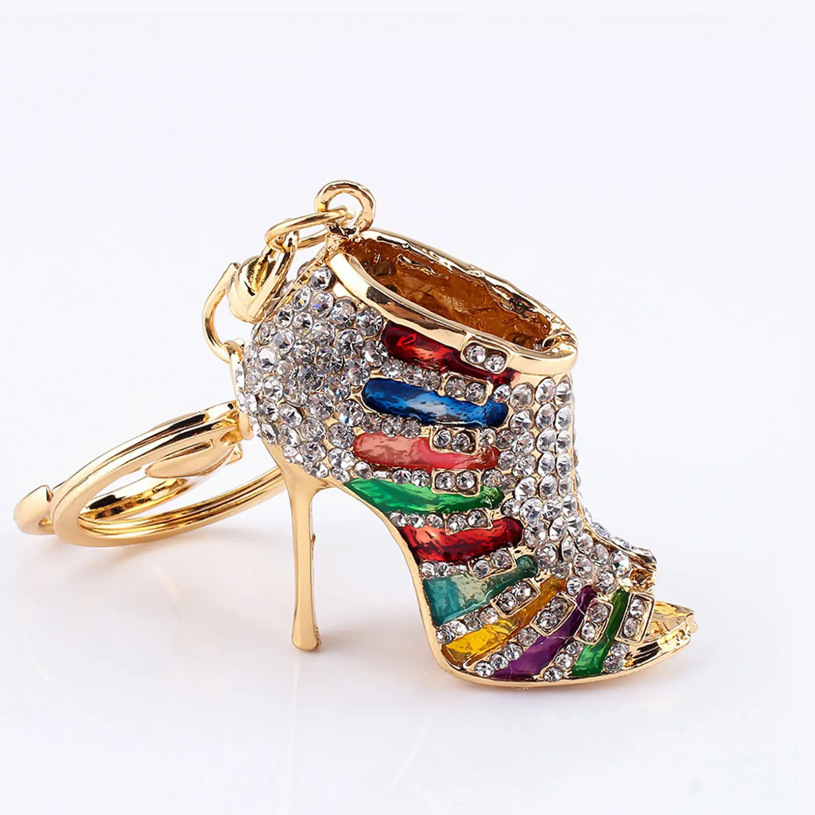 Charm Pendant Purse Keychain Unique Shape Rhinestone Crystal Keyring Charm Pendant Purse Key Ring Keychain Rhinestone Key Chain