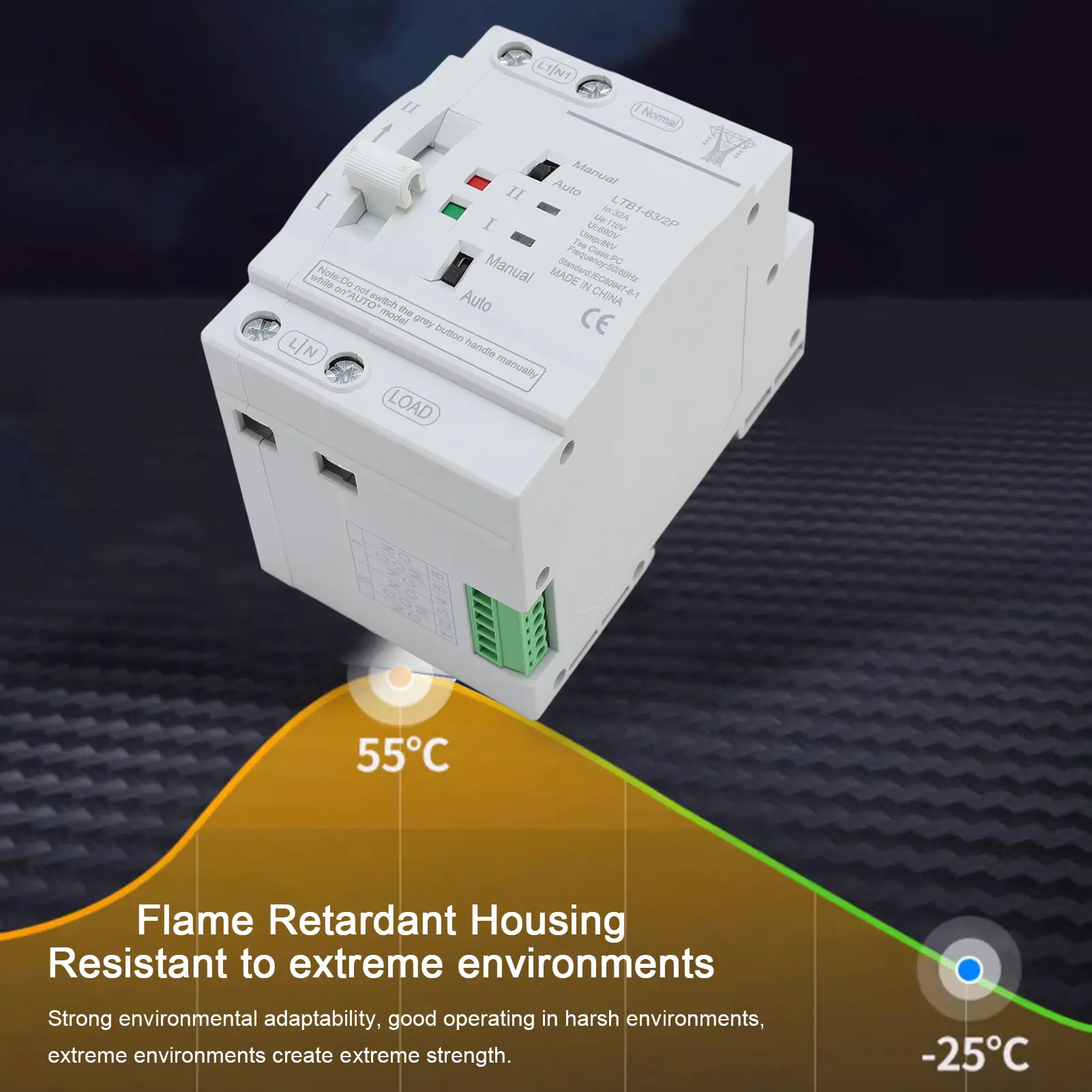 Automatic Transfer  Changeover  Double Power Automatic Transfer  DIN Rail ATS Mini Generator Changeover