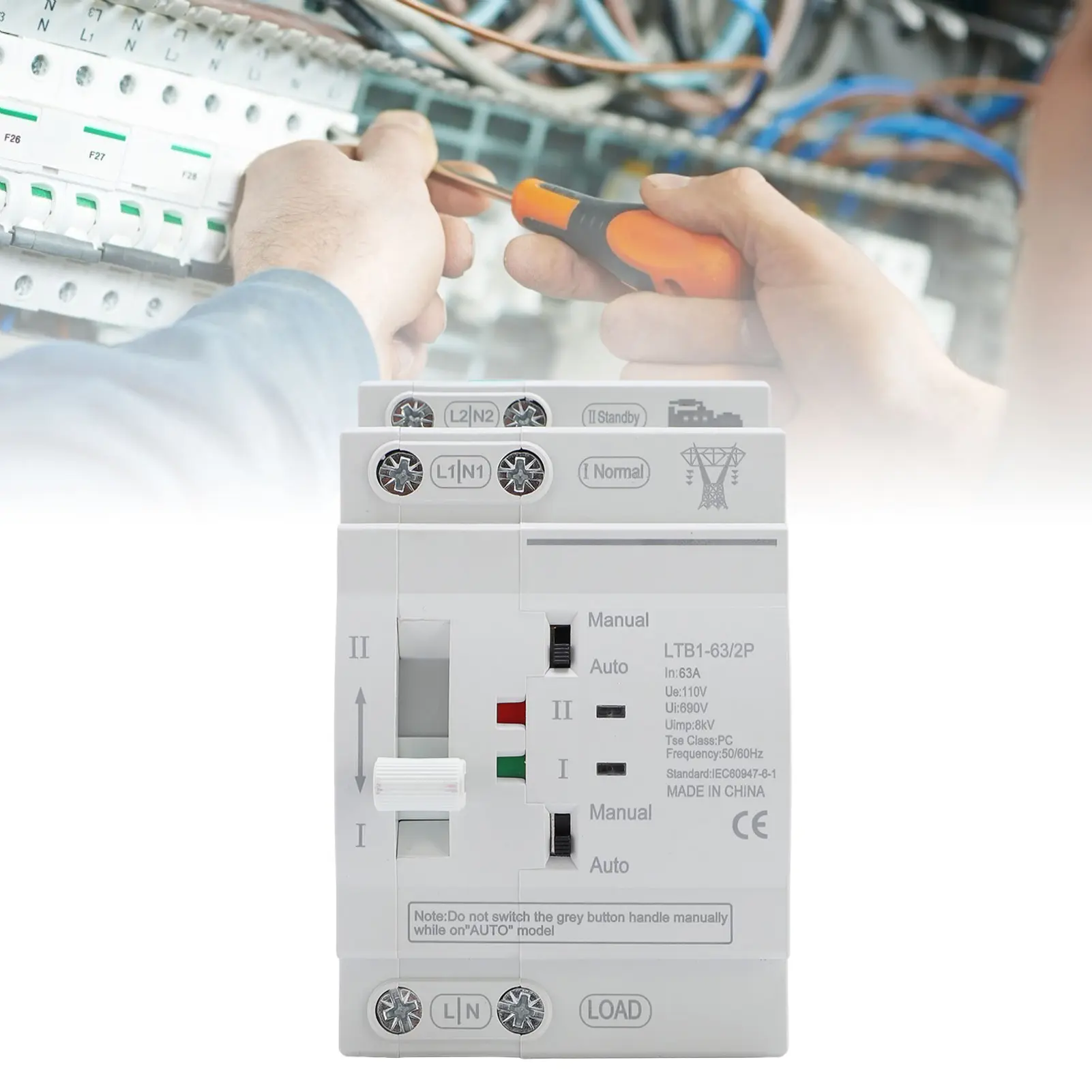 Automatic Transfer  Changeover  Double Power Automatic Transfer  DIN Rail ATS Mini Generator Changeover