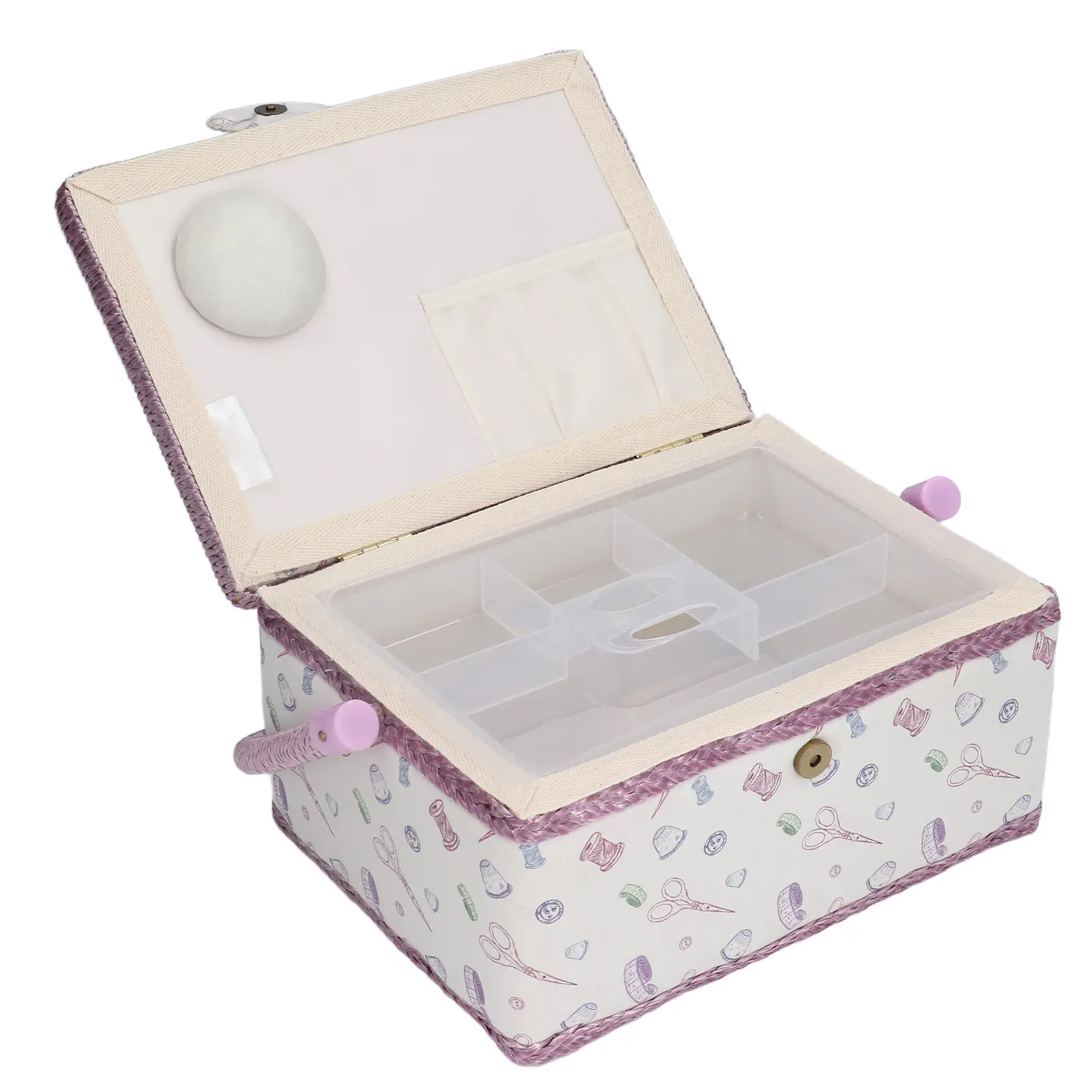 Sewing Basket  Premium Fabric Crease Proof Good Elasticity Wear Resistant Portable  Sewing Box Sewing Box Organizer