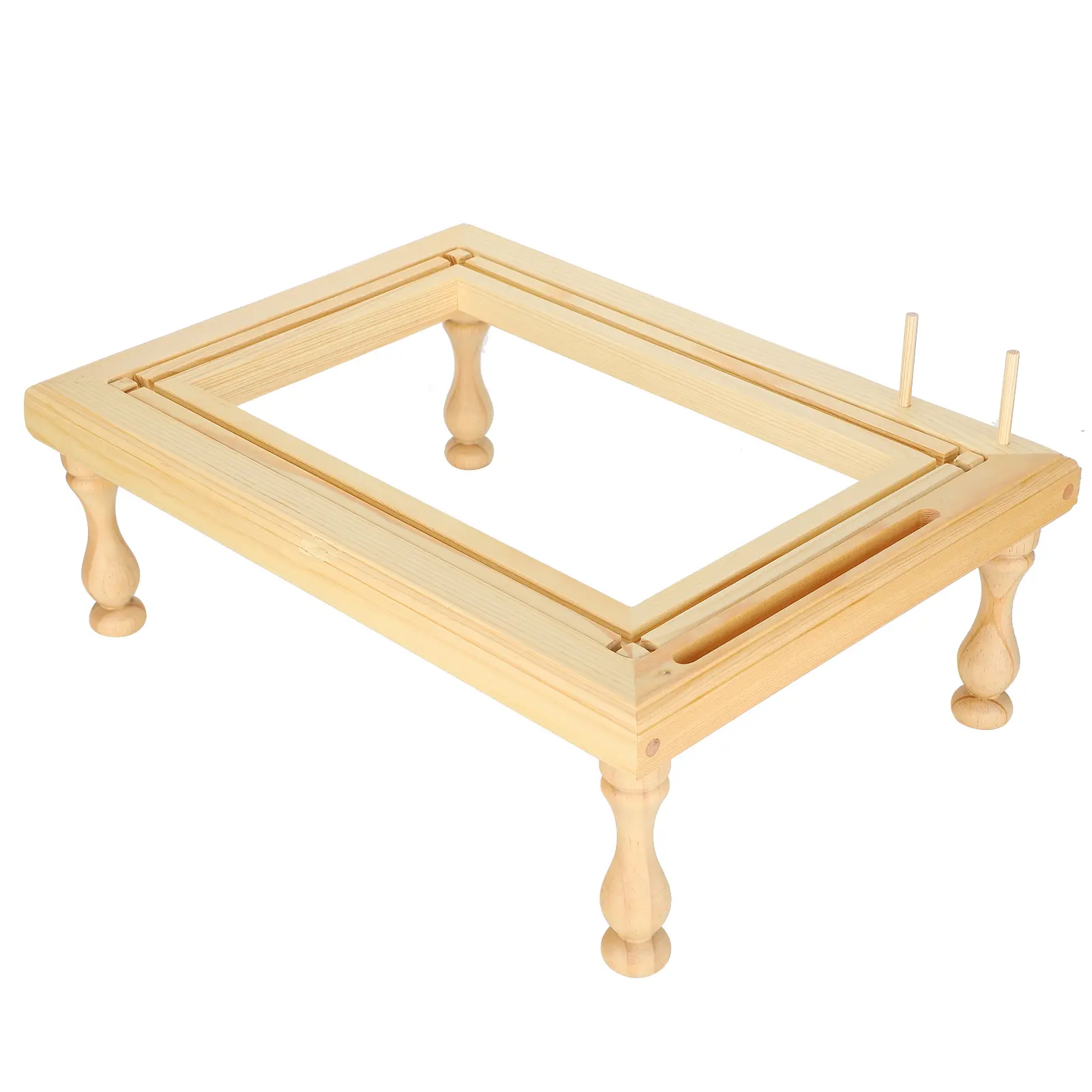 Supplies Desktop Embroidery Frame Table Embroidery Frame ‑Stitch Desktop Sewing Crochet Front Back Wooden Stand S
