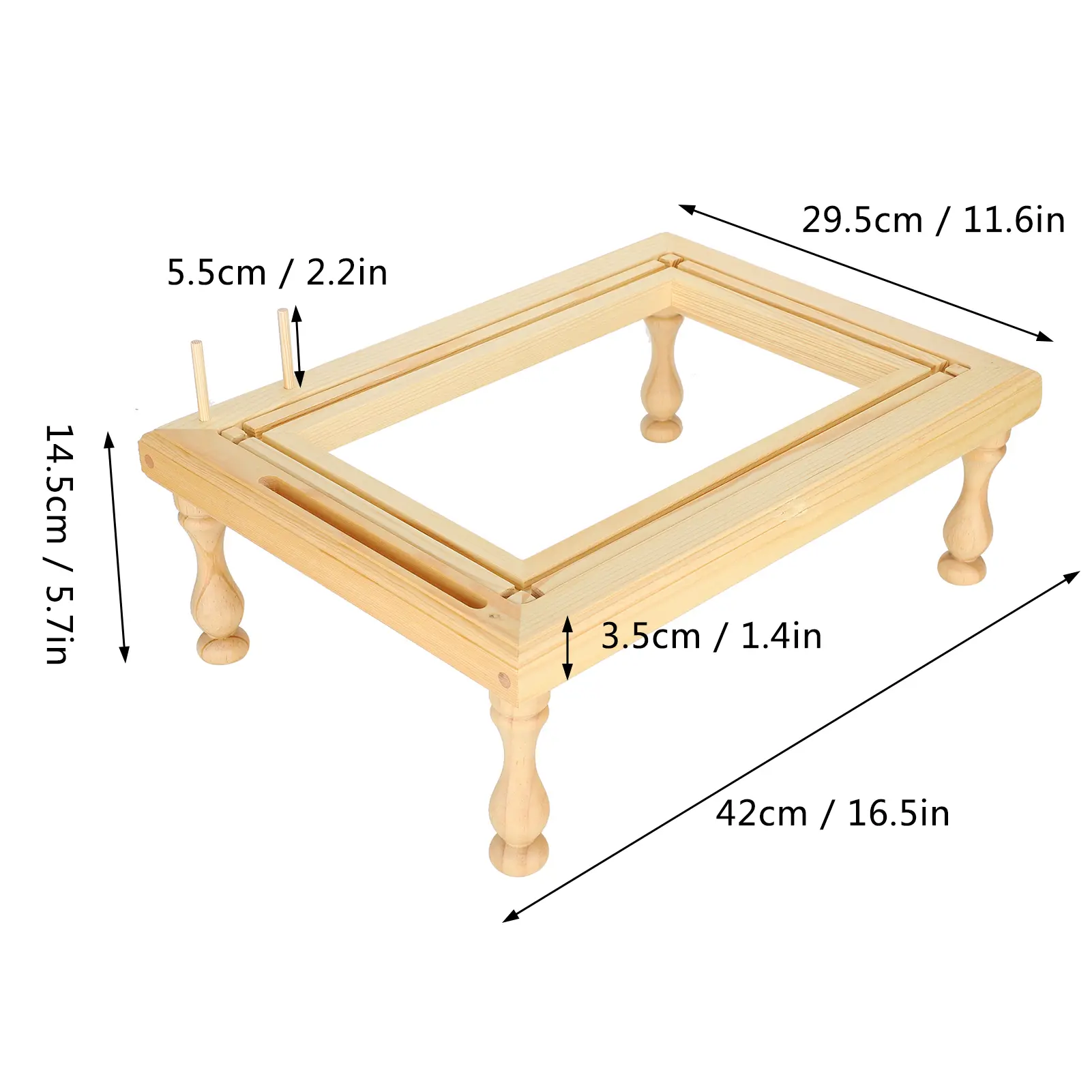 Supplies Desktop Embroidery Frame Table Embroidery Frame ‑Stitch Desktop Sewing Crochet Front Back Wooden Stand S