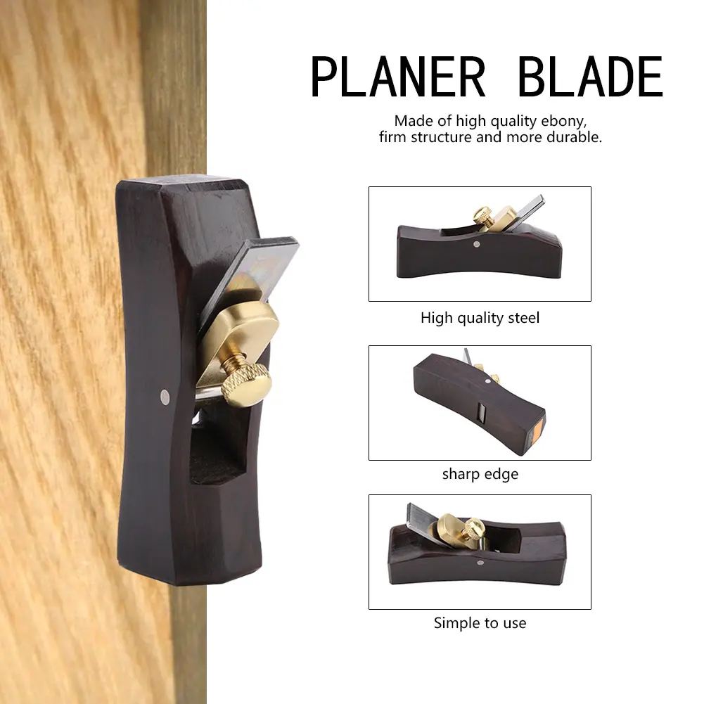Hand Plane  Ebony Arc Bottom Hand Plane Carpenter Wood Grooving Trimming  Wood Plane Planer Blade Plane Shave Wood Plane