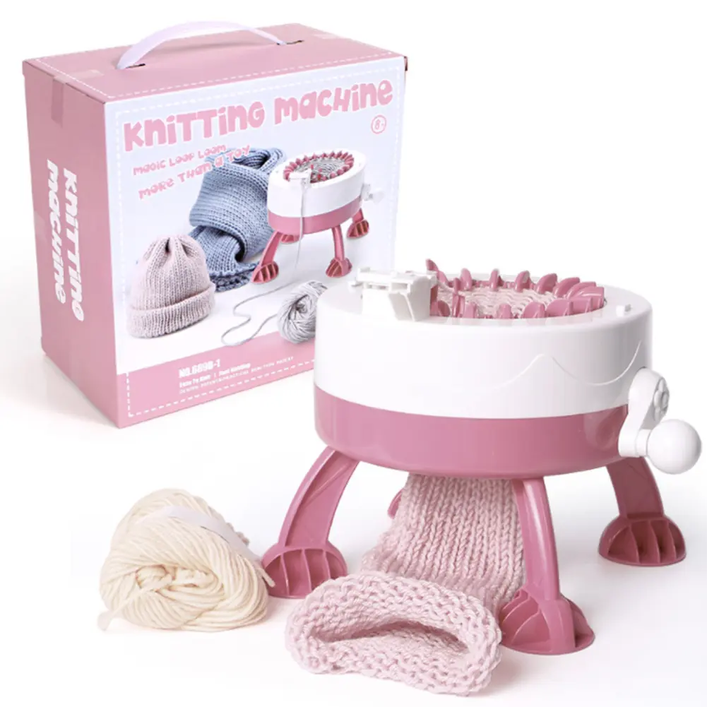Children Weaving Sewing Machine  Plastic Hand Knitting Sewing Machine Children Weaving  Tool Accessories(22 needles)