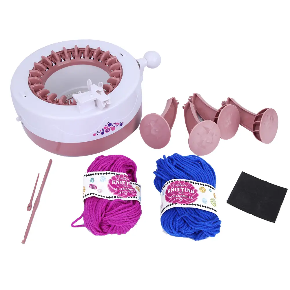 Children Weaving Sewing Machine  Plastic Hand Knitting Sewing Machine Children Weaving  Tool Accessories(22 needles)