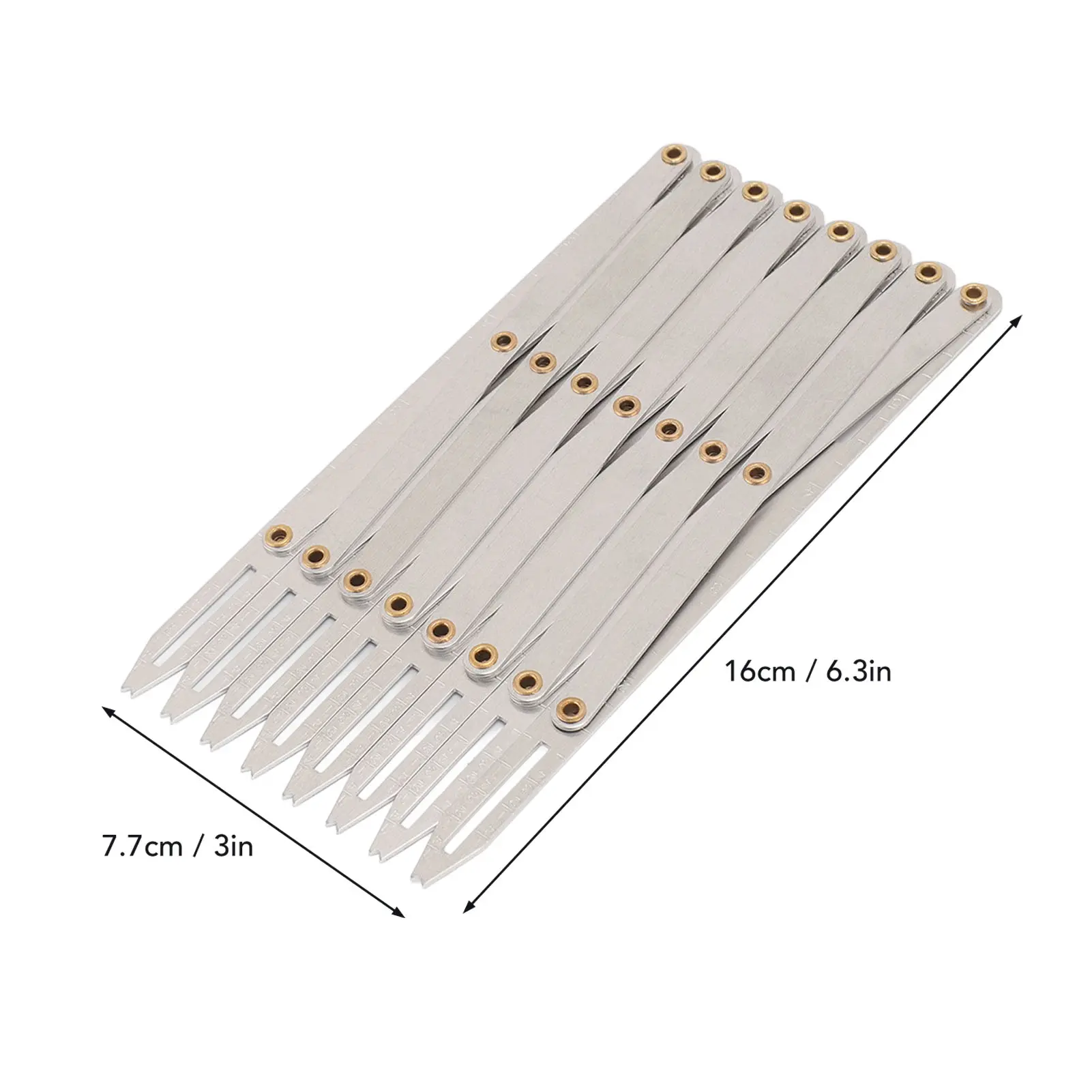 Sewing Gauge Expanding Sewing Gauge Aluminum 8 Heads Button  Equal Space Divider Sewing Tool for Buttons Pleats Crafts