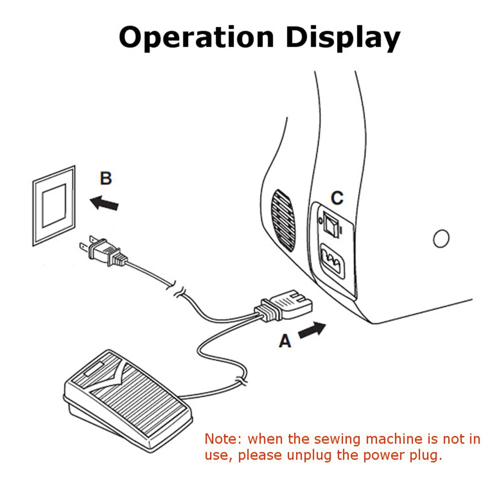 Foot Control Pedal Home Sewing Machine Foot Control Pedal With Power Cord Sewing Machine parts Sewing foot Pedal Pedal Control