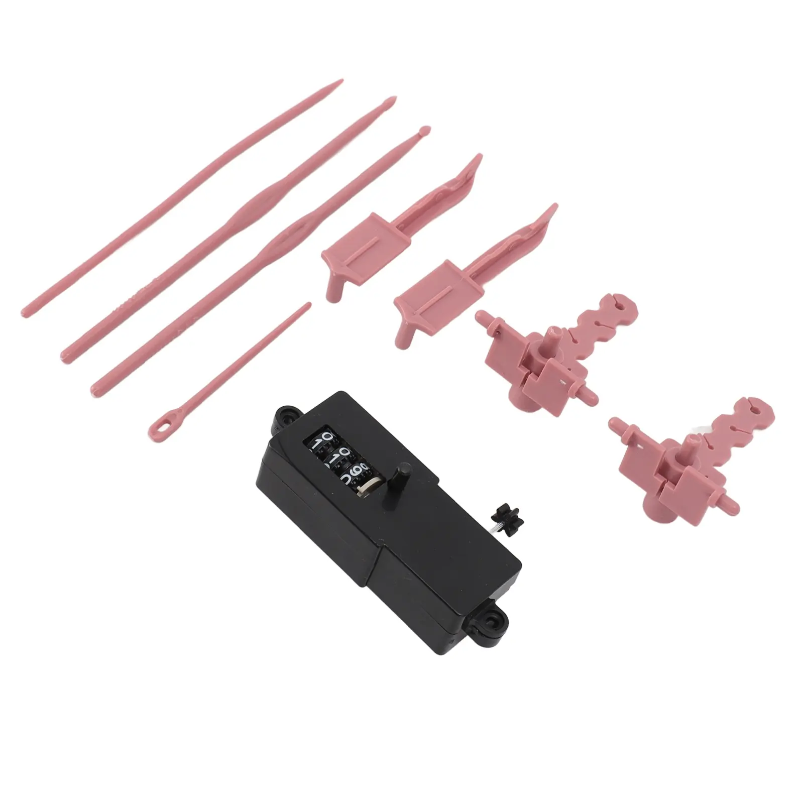 Knitting Tensioner Drill Attachment and Knit Hook Kit Knitting Machine Accessories Increase Speed Plastic Portable for Repair