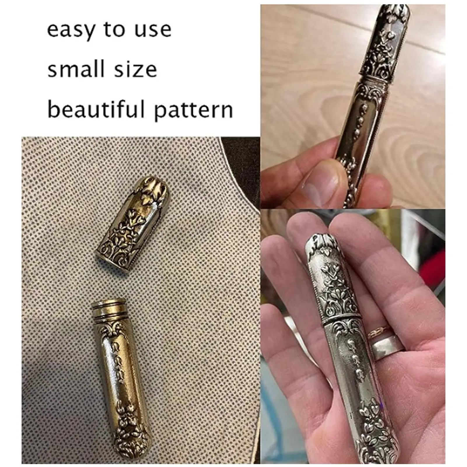 Sewing Needles Storage Case Sewing Needles Case Vintage Portable Metal Embroidery Needle Holder for Hand Sewing Needles