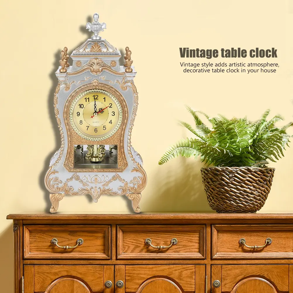Vintage Alarm Clock Vintage Table Clock Vintage  Plastic Table Clock Antique Home Hotel Decorative Desk Alarm Clocks