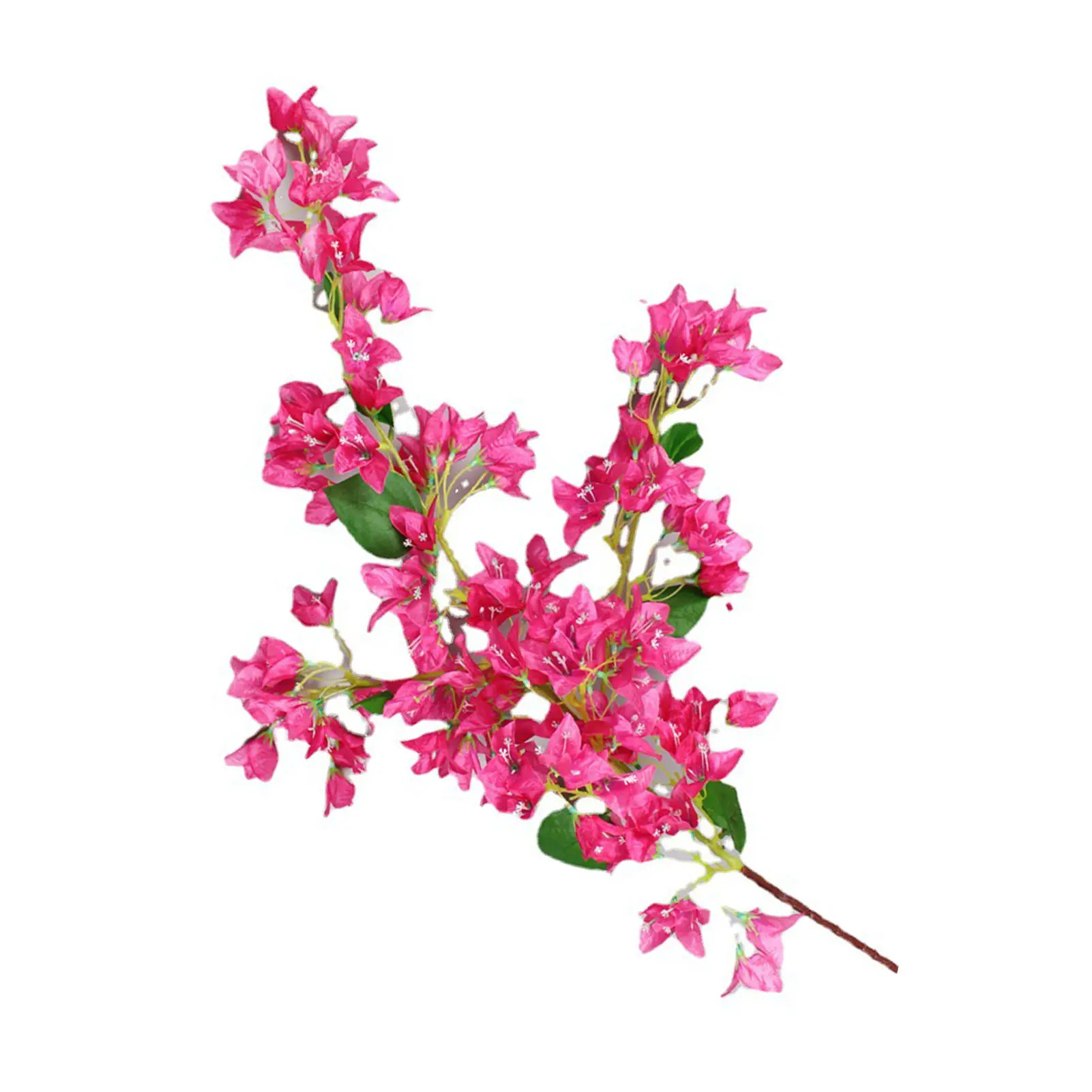 Silk Bougainvillea Branches Wilt  Flexible Iron Wire Stem Silk Bougainvillea Artificial Flowers Reusable for Wedding Table