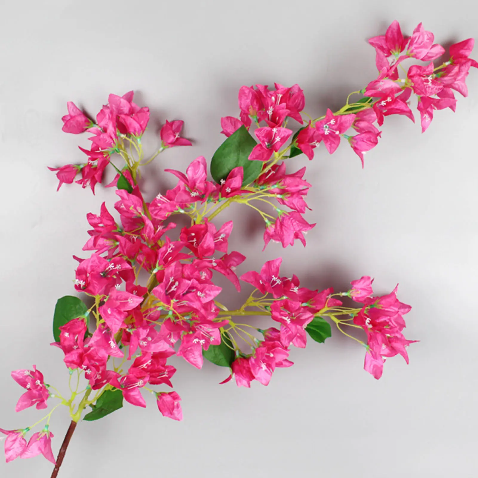 Silk Bougainvillea Branches Wilt  Flexible Iron Wire Stem Silk Bougainvillea Artificial Flowers Reusable for Wedding Table