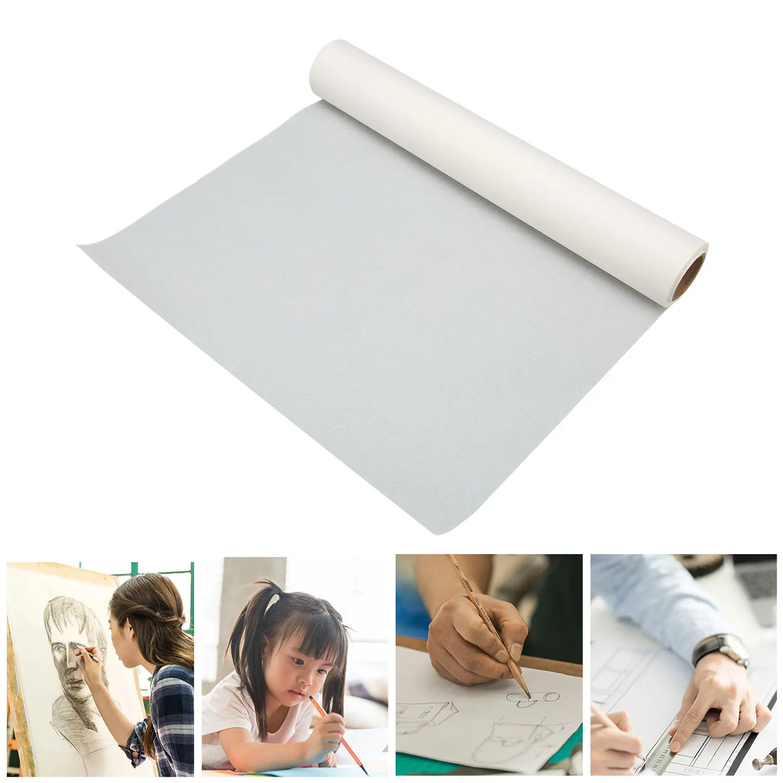 Pattern Paper Tracing Paper Roll White High Transparency Pattern Paper for Sewing Dressmaking Sketch Drafting Tracing Paper Roll