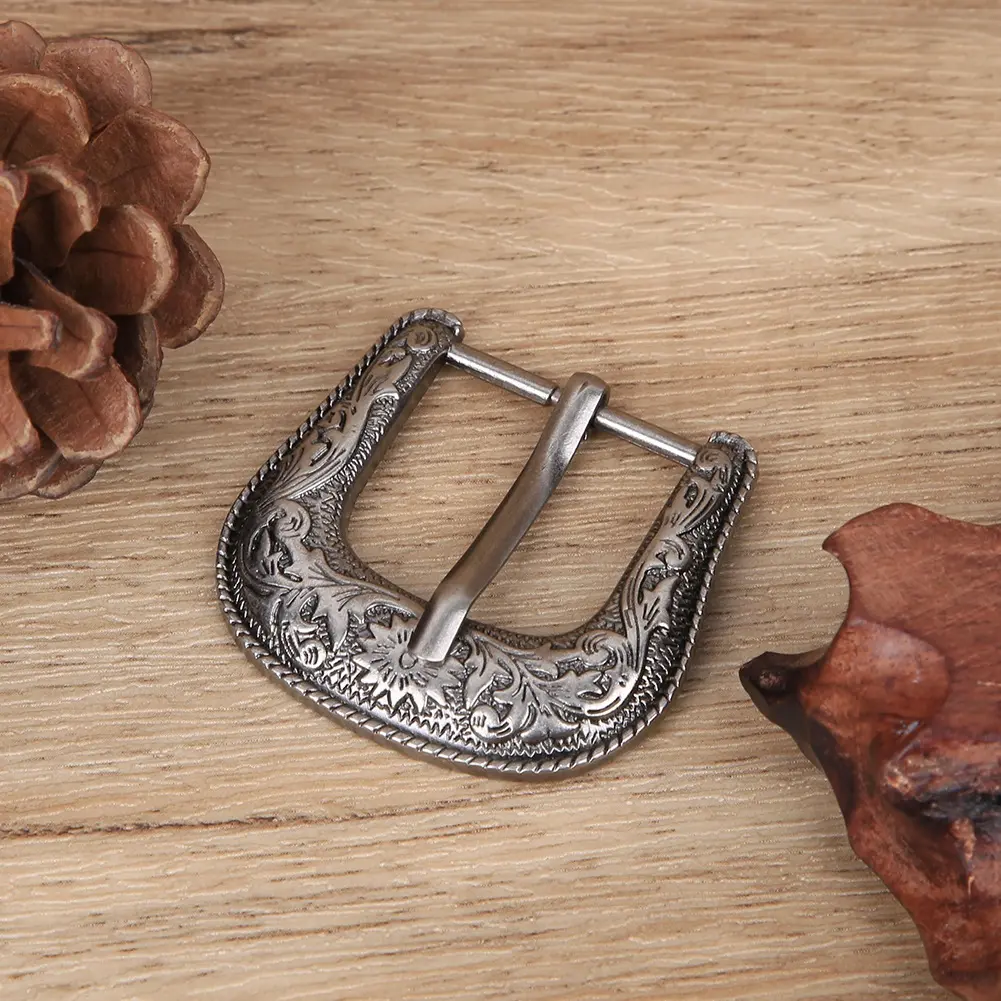 Alloy Buckle Buckle Belt Buckle Set Vintage  Handmade Carving Alloy Waist Belt Buckle Set for Collar Saddle Accessories