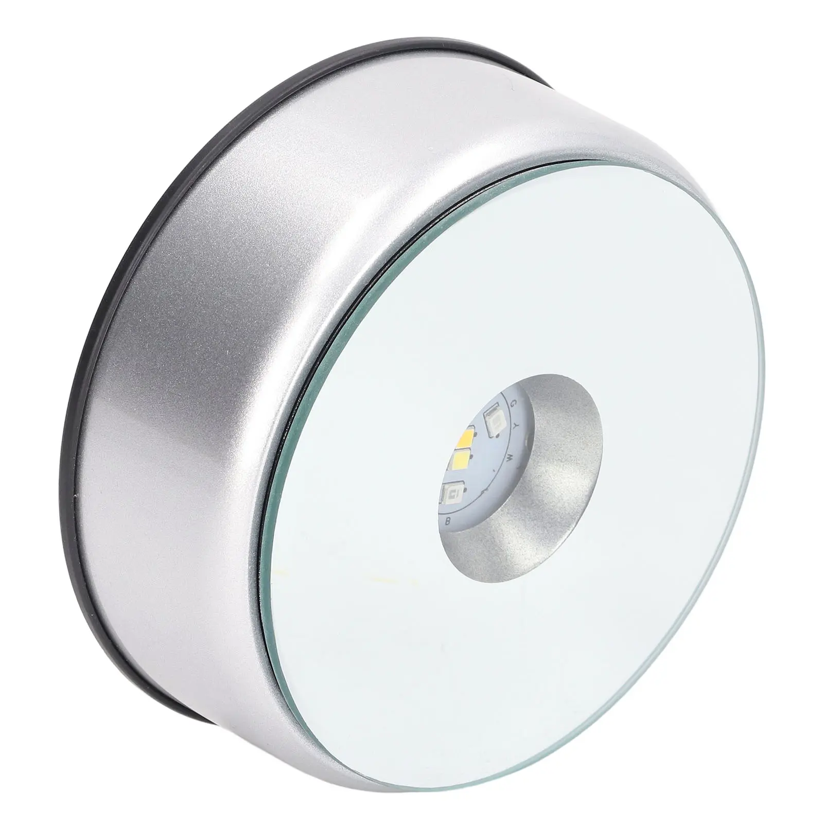 Display Rotating Stand Rotating Display Stand 360° Rotating LED Lights 80 Seconds Per Lap LED Display Base for Cups Crystals