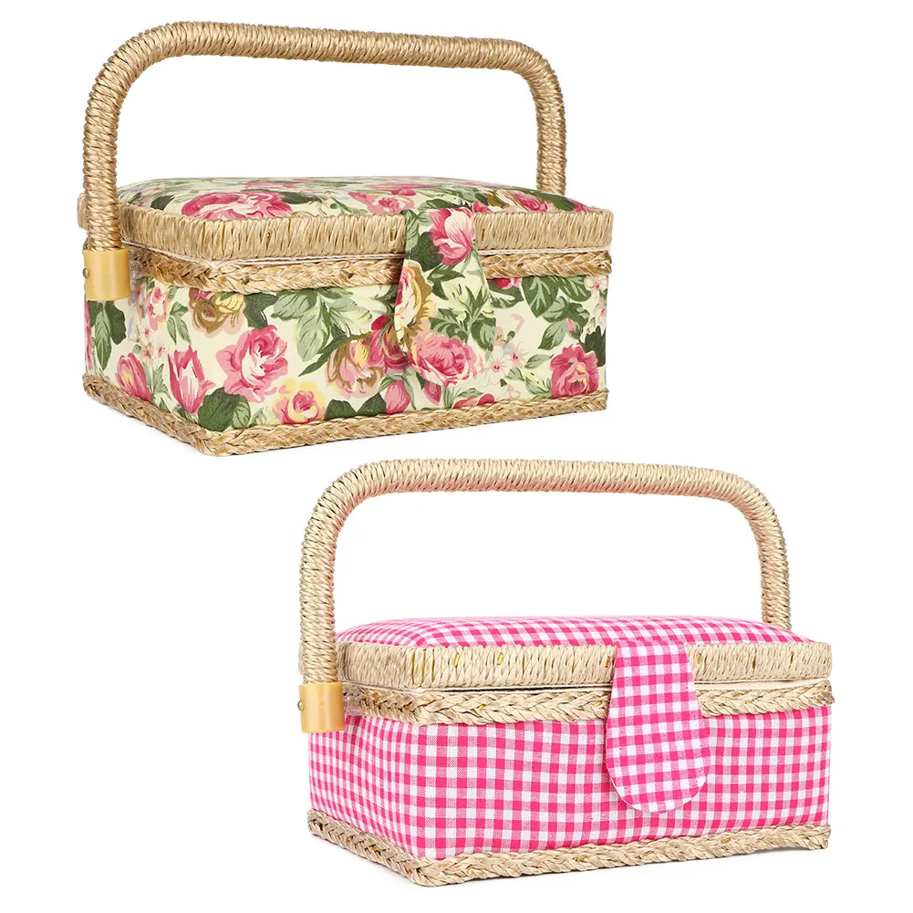 Cloth Sewing Storage Box Handmade Sewing Box Household Fabric Craft Handmade Sewing Basket Thread Needle Storage Box Organizer