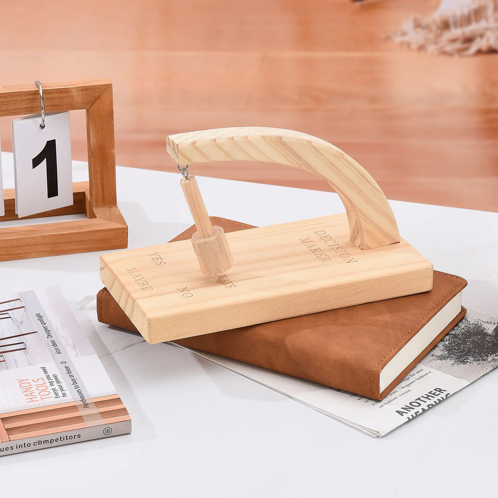 Decision Maker Creative Magnetic Decision Maker Swing The Pendulum Find Answers to Questions Perfect Prop for Handmade Wooden