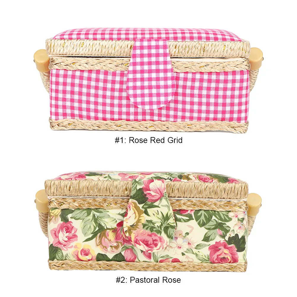 Cloth Sewing Storage Box Handmade Sewing Box Household Fabric Craft Handmade Sewing Basket Thread Needle Storage Box Organizer