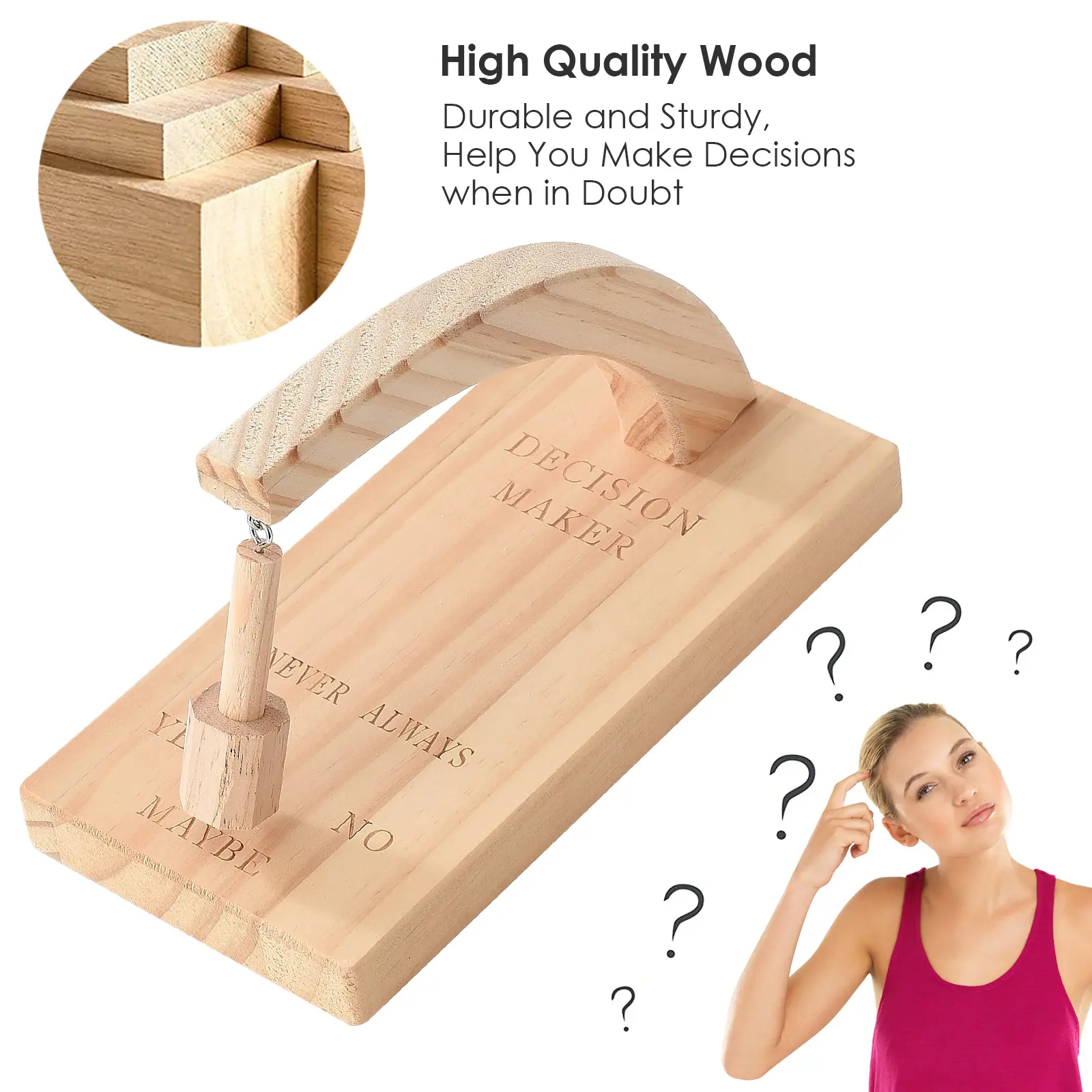 Decision Maker Creative Magnetic Decision Maker Swing The Pendulum Find Answers to Questions Perfect Prop for Handmade Wooden