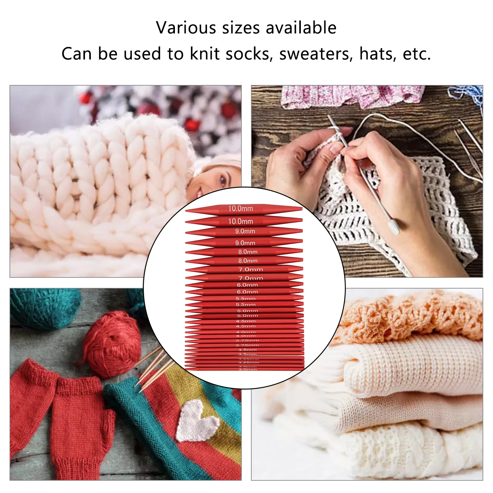 Circular Knitting Needles Multifunctional Wide Uses Knitting Needles Set Interchangeable for Socks  for Sweaters  for