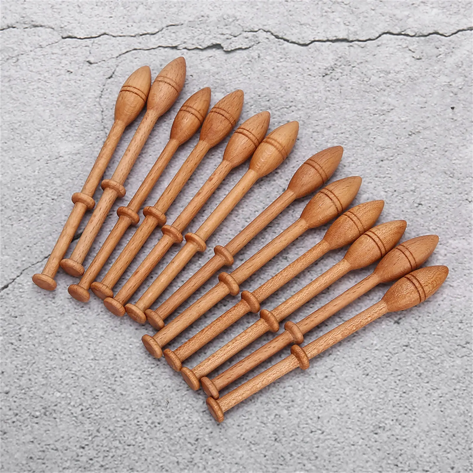 Lace Bobbin Wooden Antique Vintage French  Craft Turned Wood Weaving Tools Lace Bobbin Wooden Sewing Lace Robbin