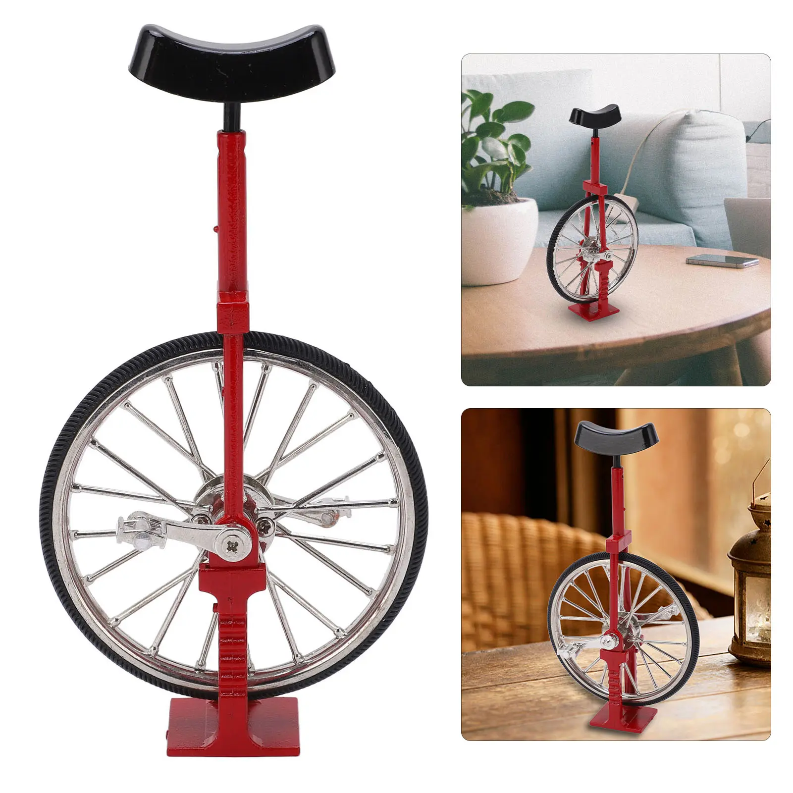 Unicycle Model Simulated Vivid Design Beautiful Exquisite Textured Alloy  Single Wheel  Ornament  Unicycle Ornament