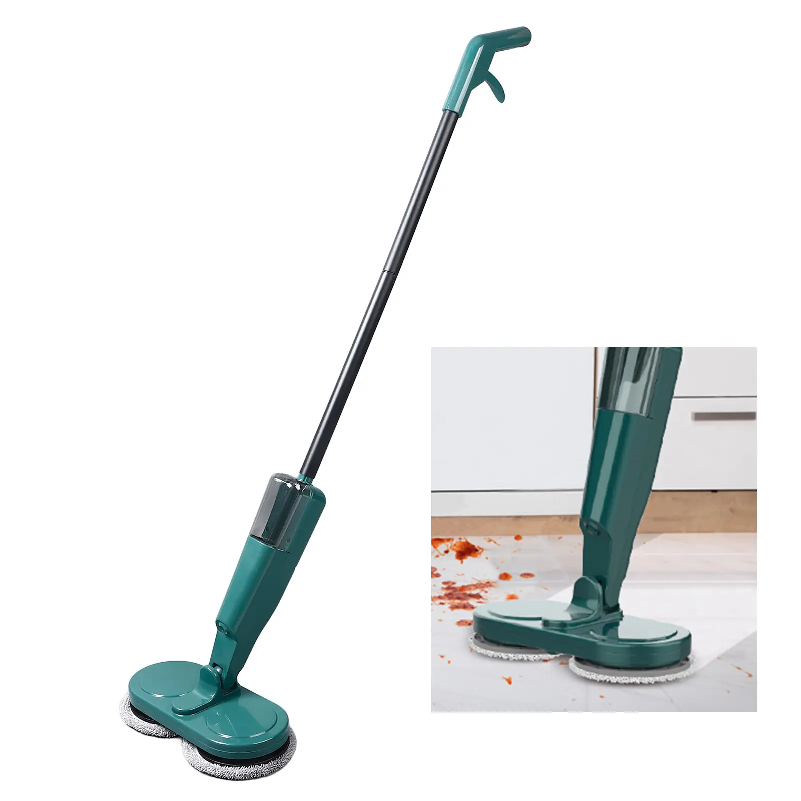 Electric  Mop Electric Mop Rechargeable Lightweight Cordless Electric Mop with Water Sprayer for Hardwood Tile Marble Floors