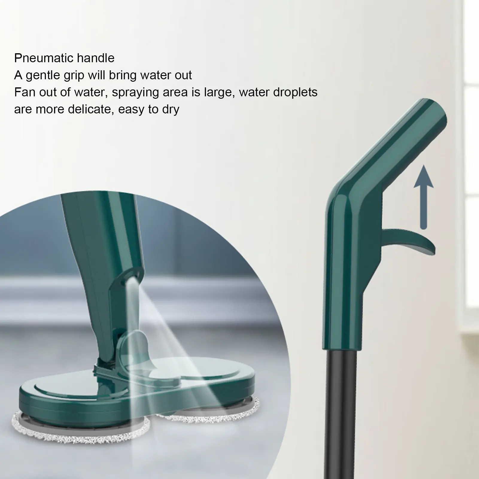 Electric  Mop Electric Mop Rechargeable Lightweight Cordless Electric Mop with Water Sprayer for Hardwood Tile Marble Floors