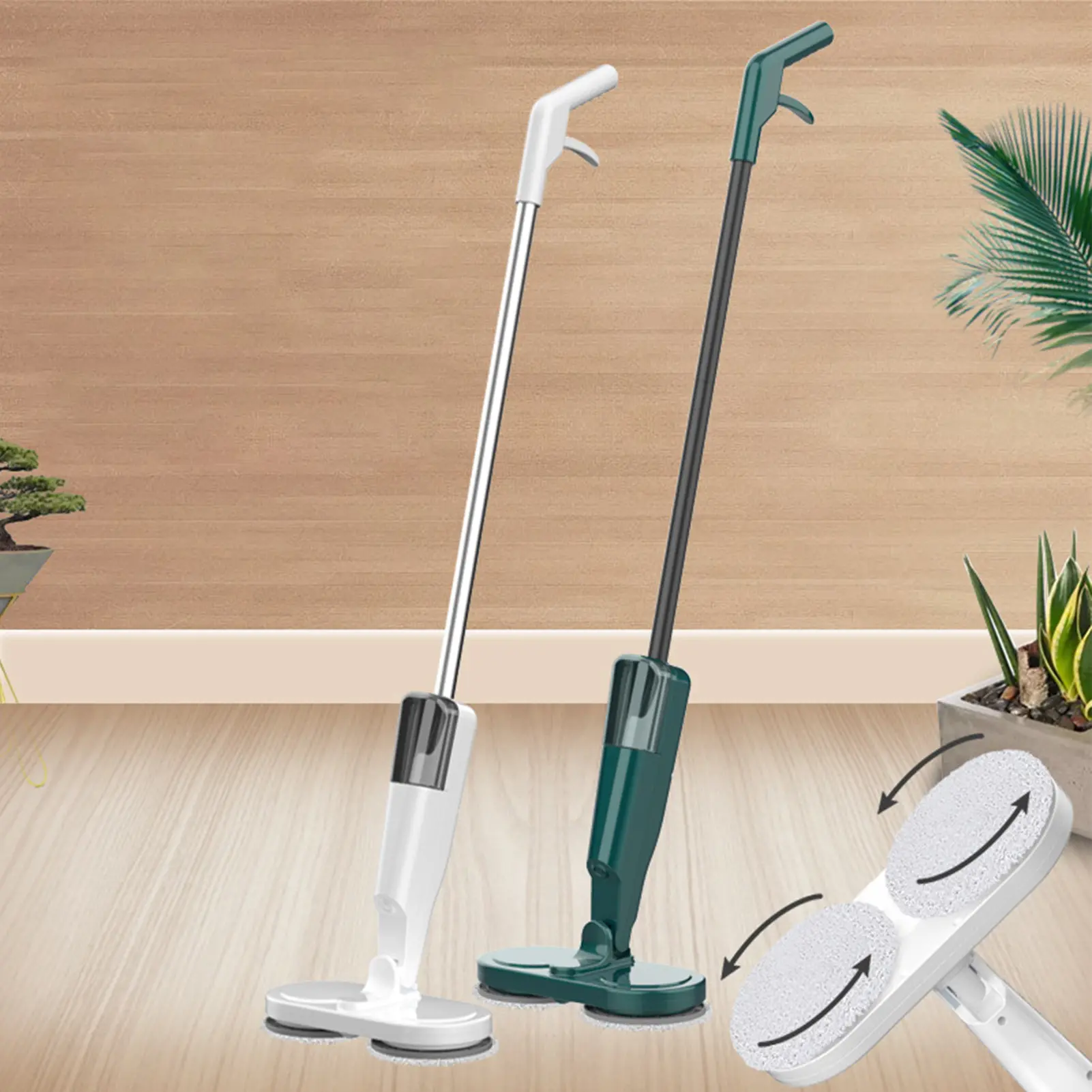 Electric  Mop Electric Mop Rechargeable Lightweight Cordless Electric Mop with Water Sprayer for Hardwood Tile Marble Floors