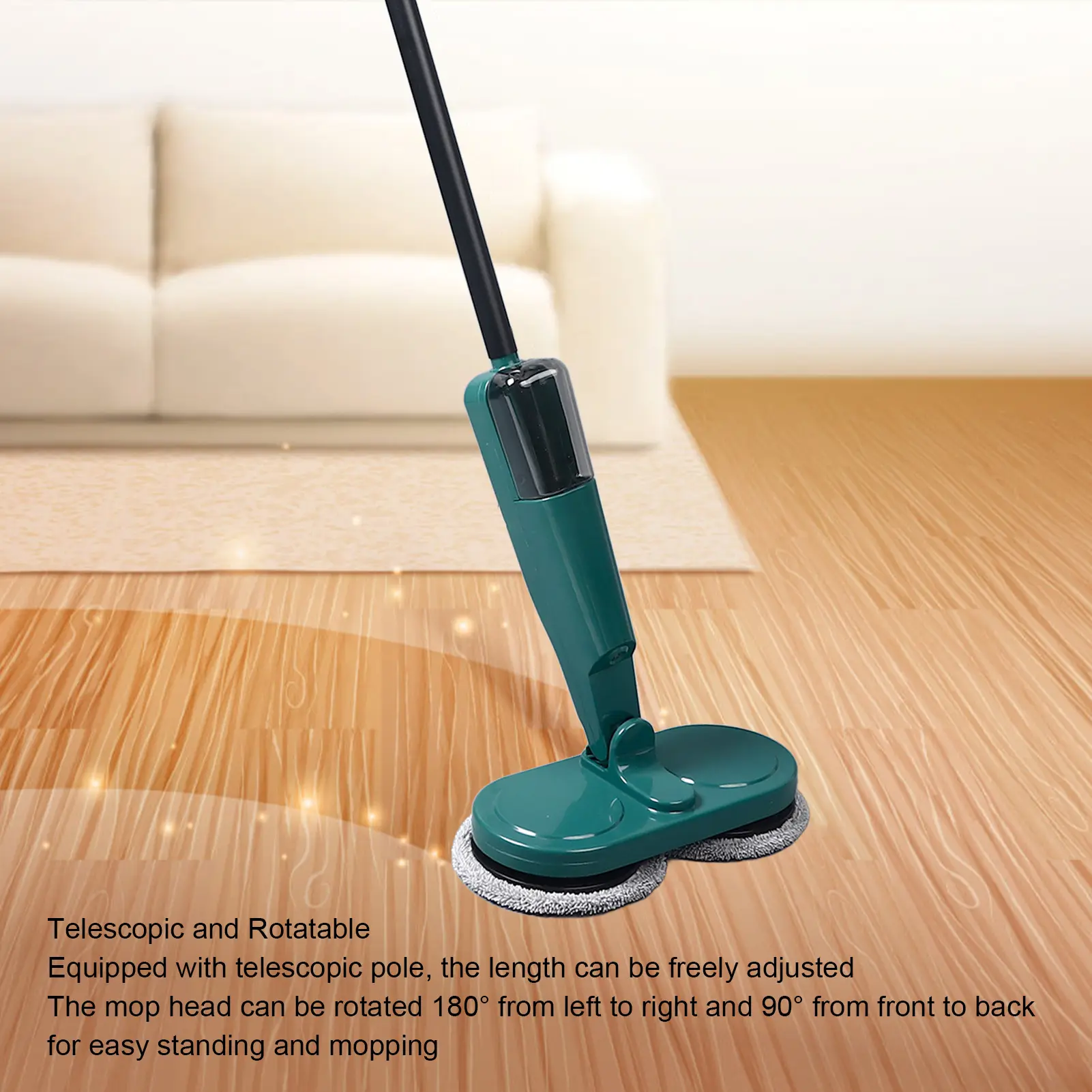 Electric  Mop Electric Mop Rechargeable Lightweight Cordless Electric Mop with Water Sprayer for Hardwood Tile Marble Floors