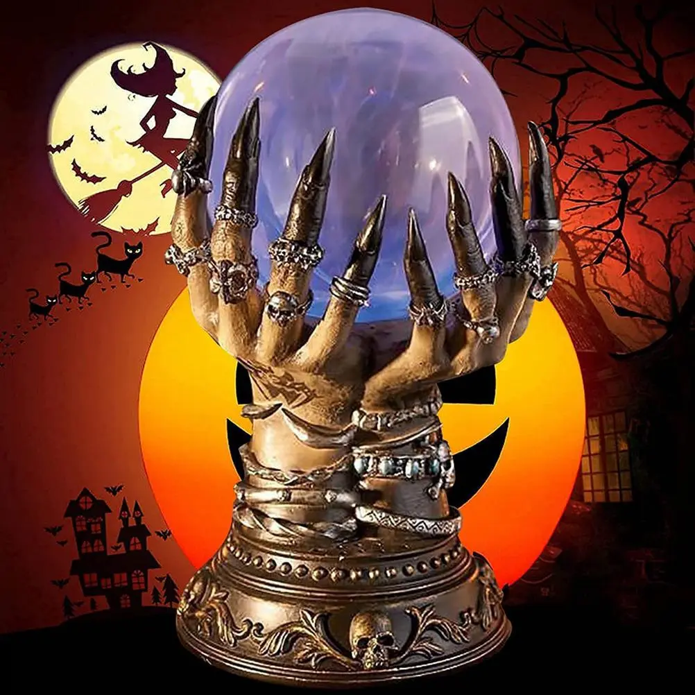 Halloween Crystal Ball Witch Celestial Crystal Ball Flashing Crystal Ball for Halloween Decoration Witch Celestial Crystal Ball