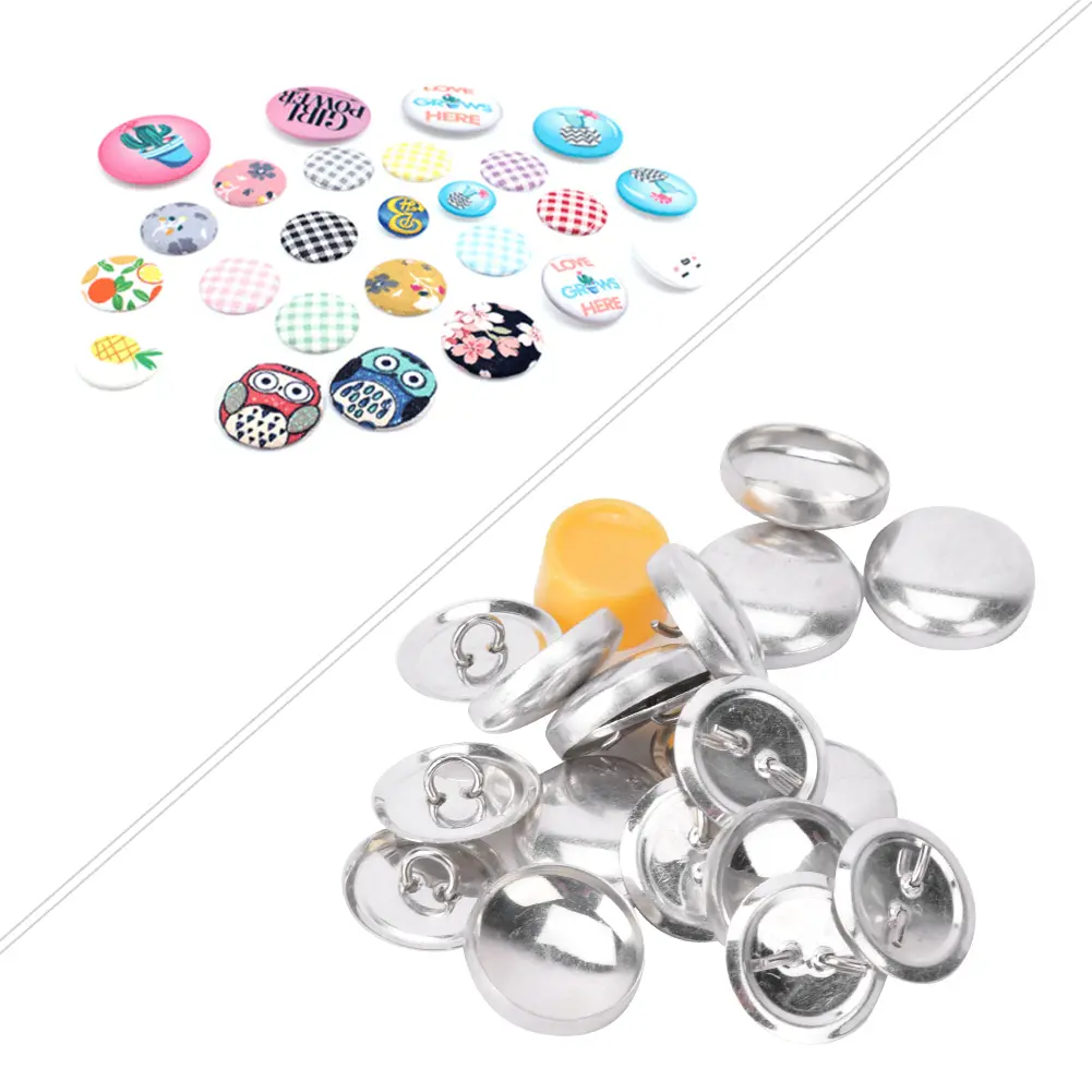 Cloth Bag Cover Buttons Kit Round Button Base  Handmade Crafts Buckle Making Tools Cover Buttons Assembly Tool Cover Buttons
